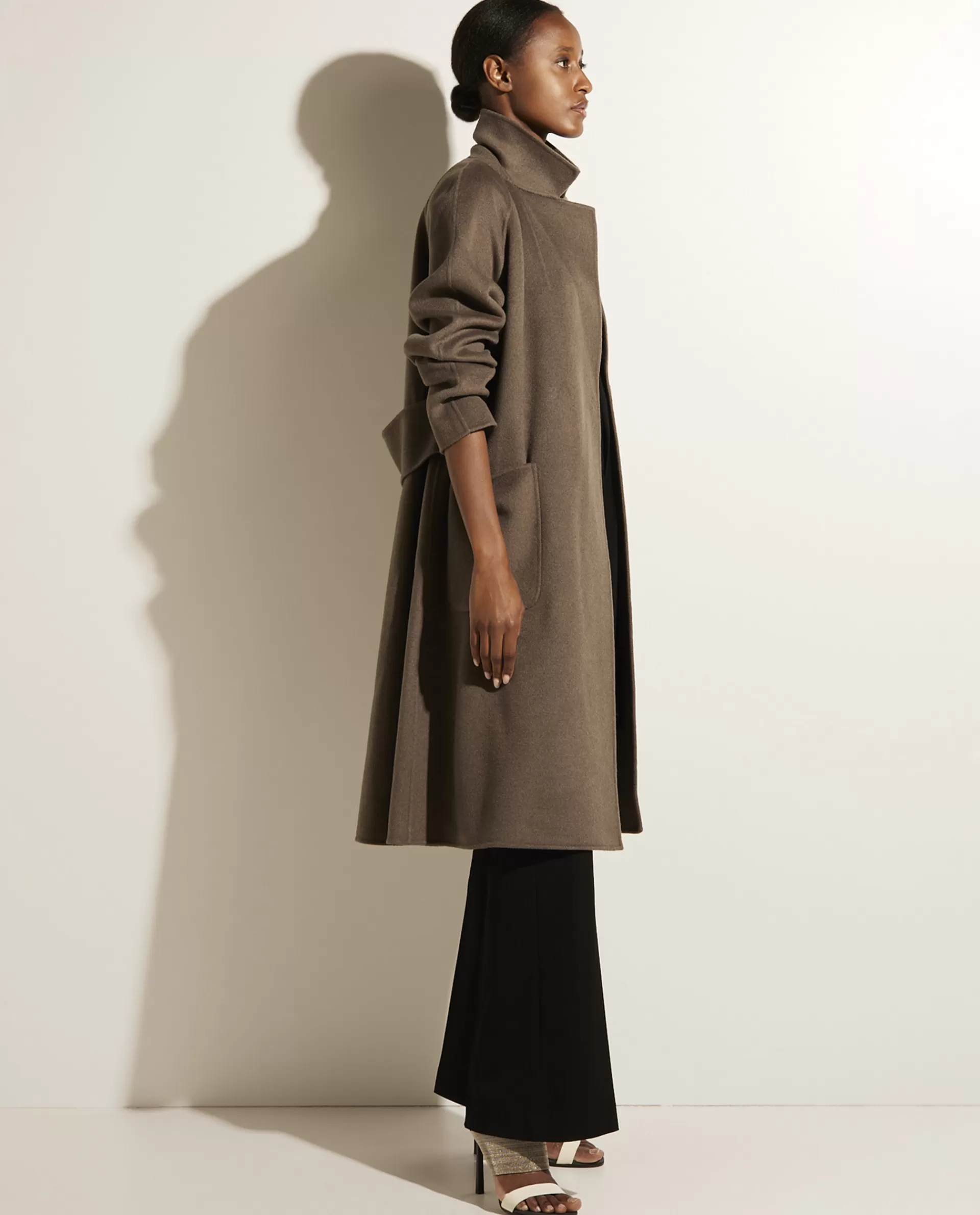 Sale Lange Double Face Cashmere Mantel Vrouwen Jassen