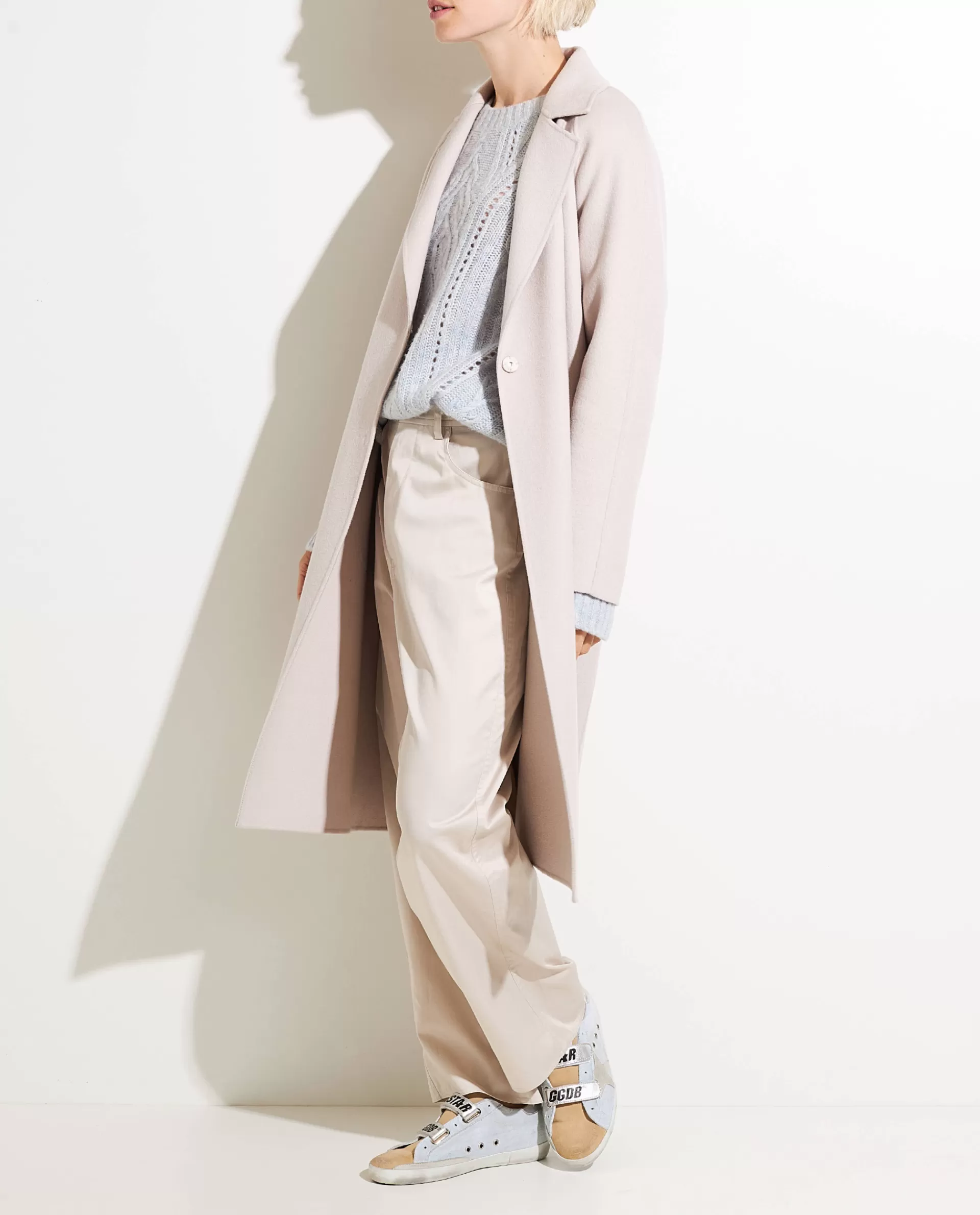 Outlet Lange Double Face Cashmere Mantel Vrouwen Jassen