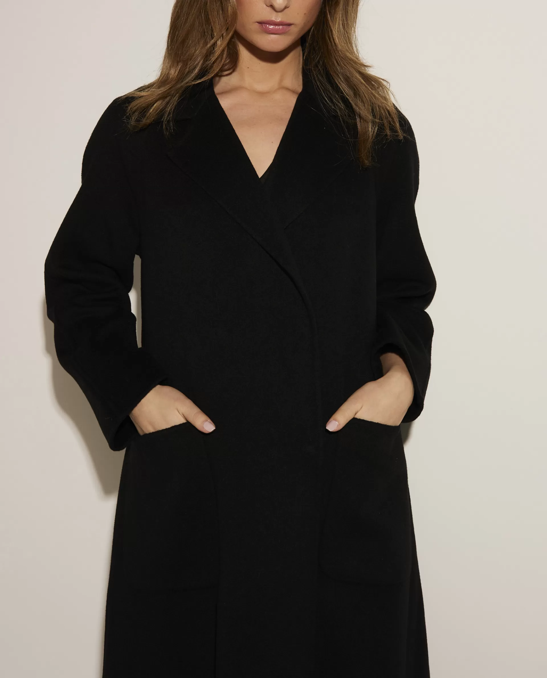 Discount Lange Double Face Cashmere Mantel Vrouwen Jassen