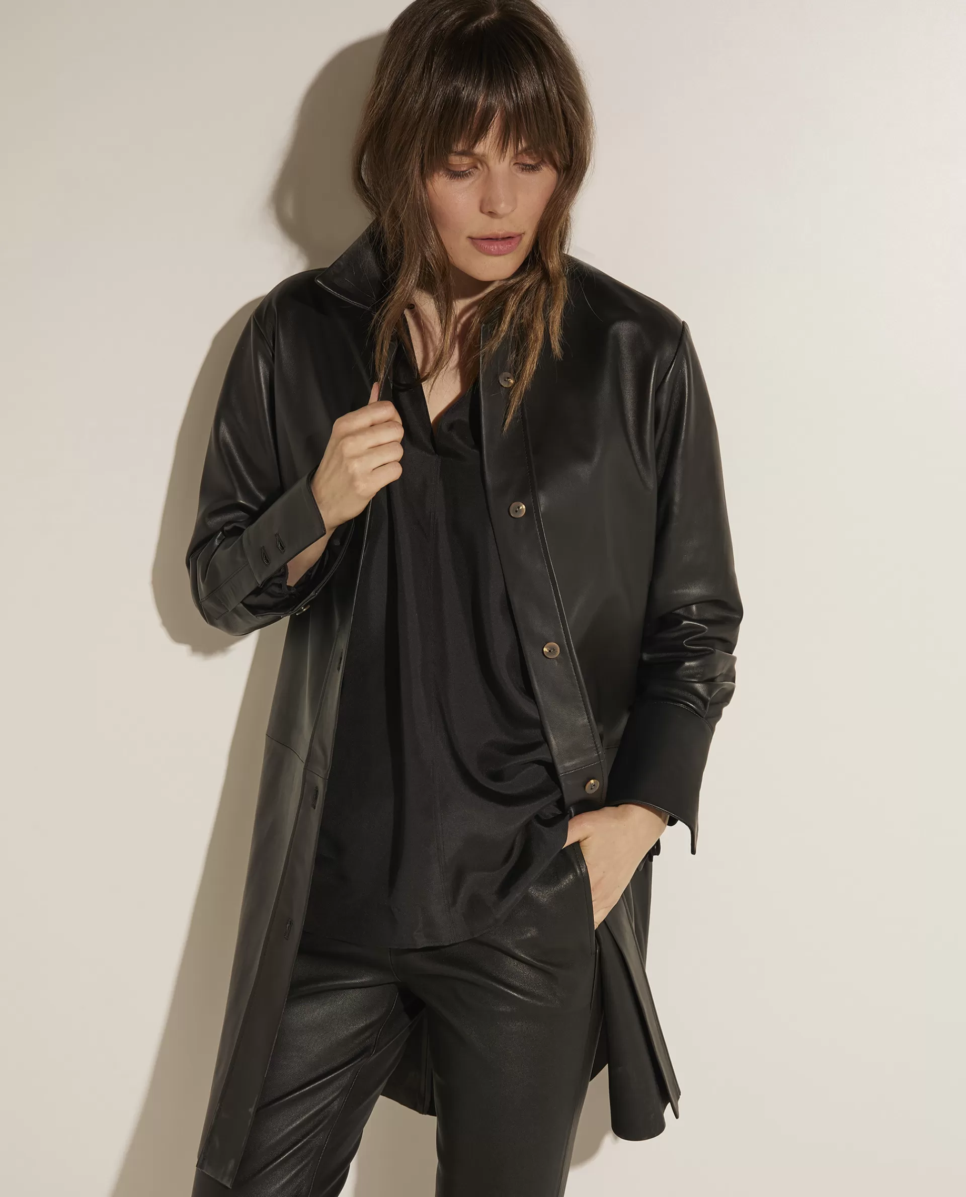 Cheap Lange Leren Blouse Vrouwen Blouses