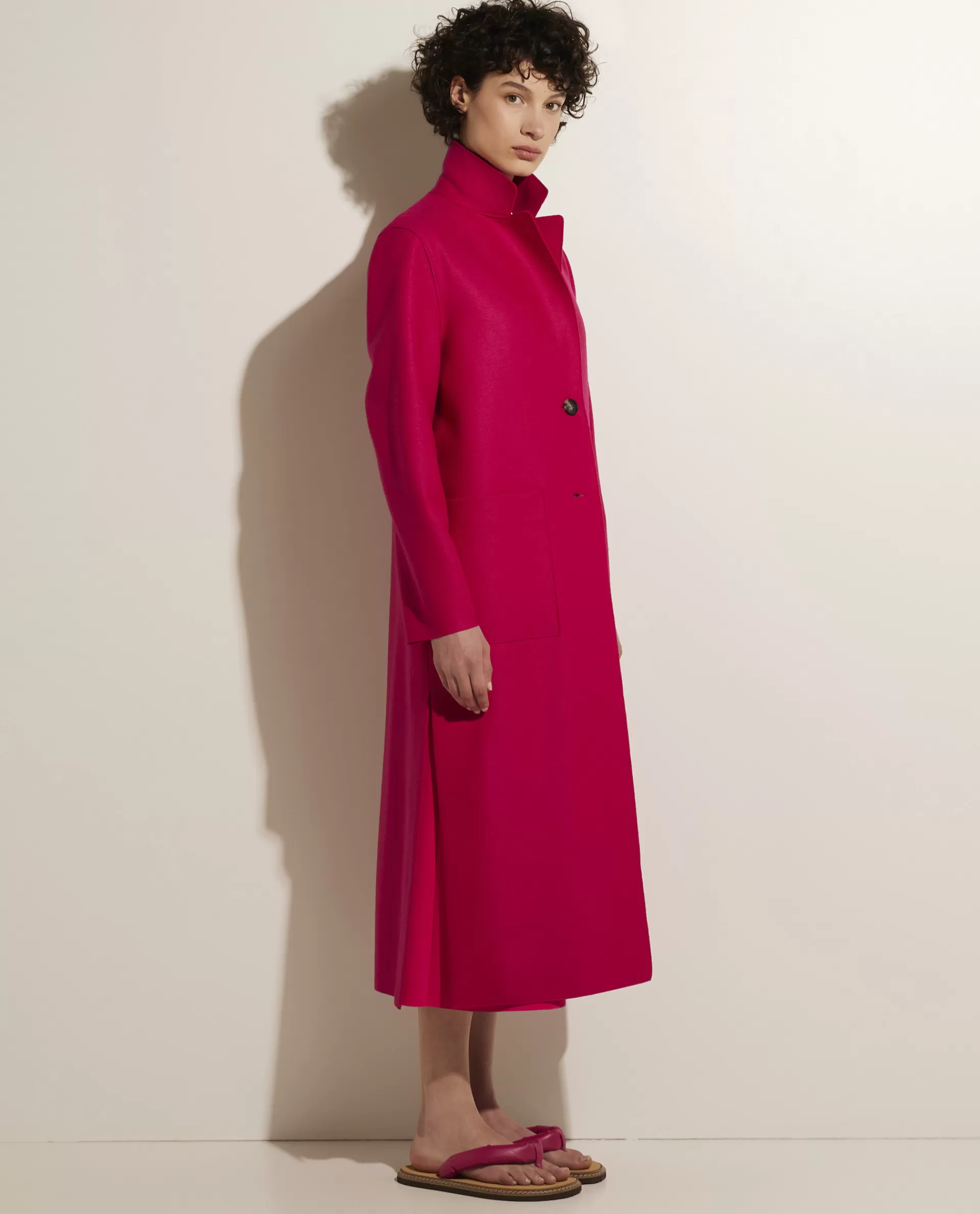 Fashion Lange Lichte Wollen Jas Vrouwen Jassen