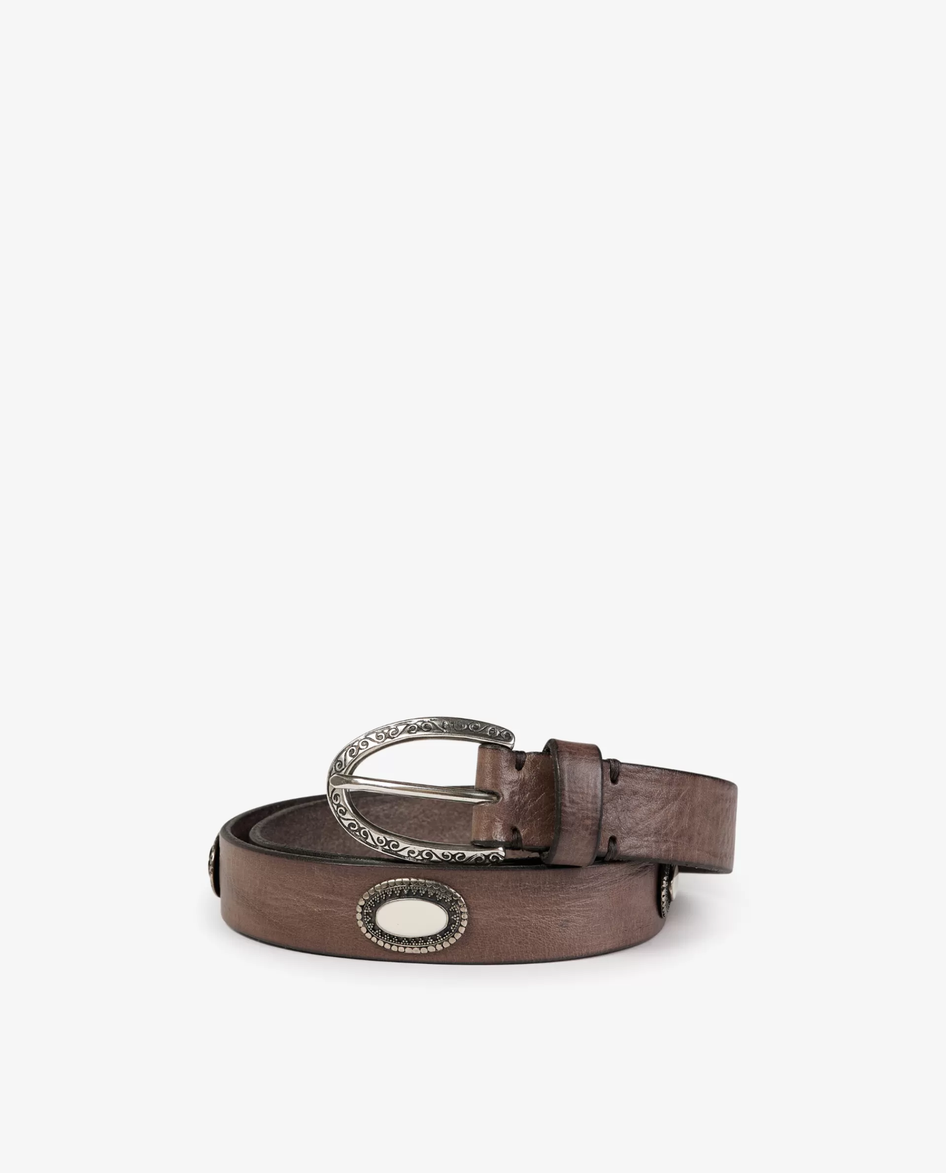 Best Sale Leren Ceintuur Met Zilveren Accenten Vrouwen Accessoires