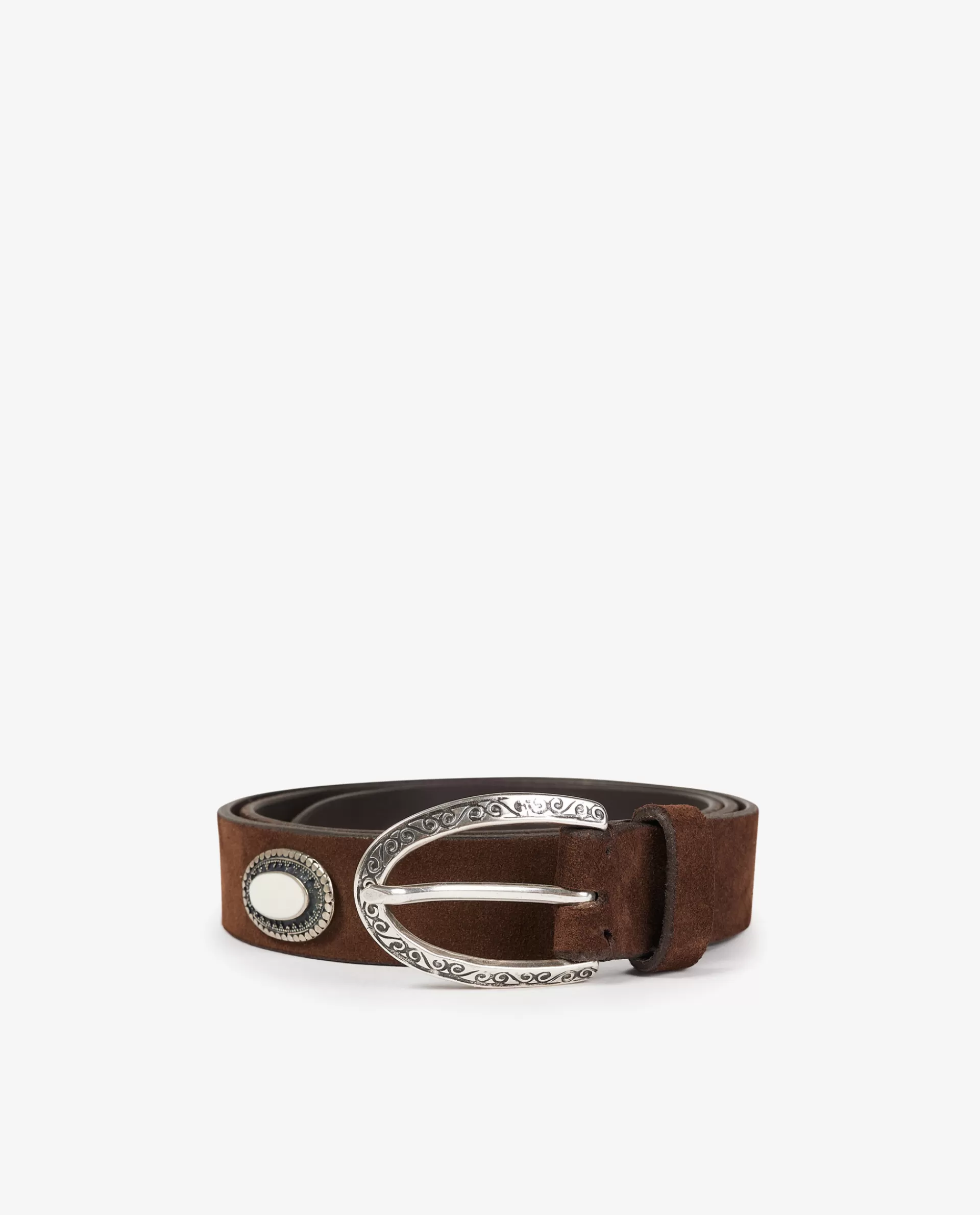 Sale Leren Ceintuur Met Zilveren Accenten Vrouwen Accessoires