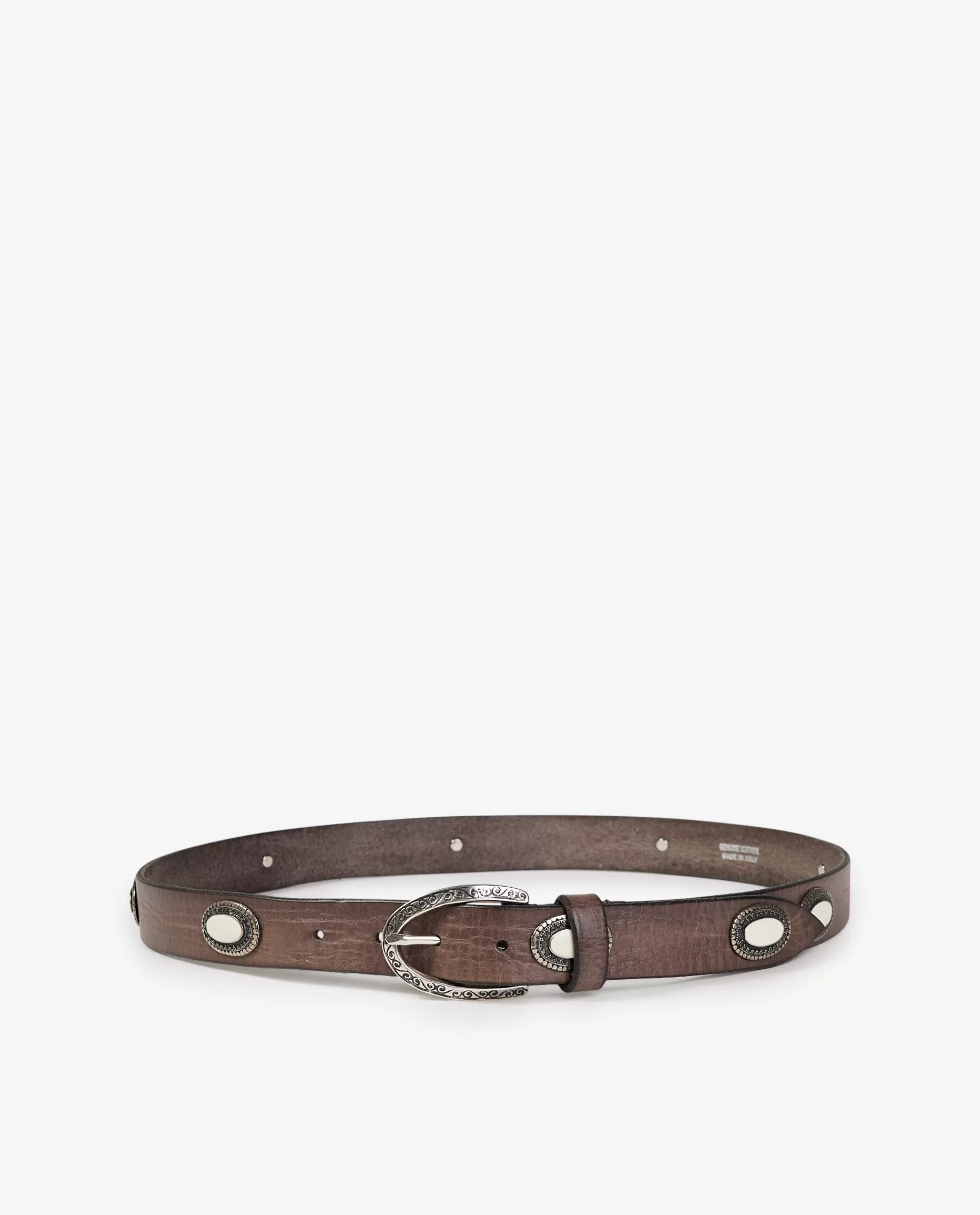 Best Sale Leren Ceintuur Met Zilveren Accenten Vrouwen Accessoires