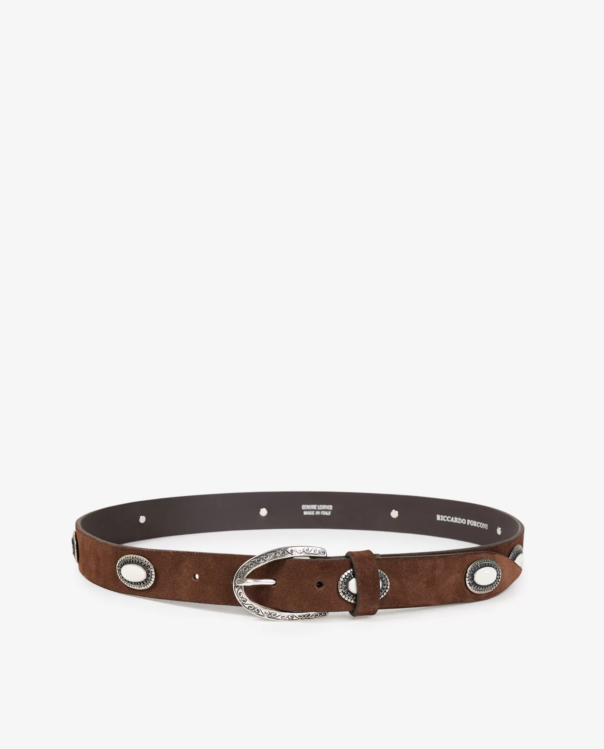 Sale Leren Ceintuur Met Zilveren Accenten Vrouwen Accessoires