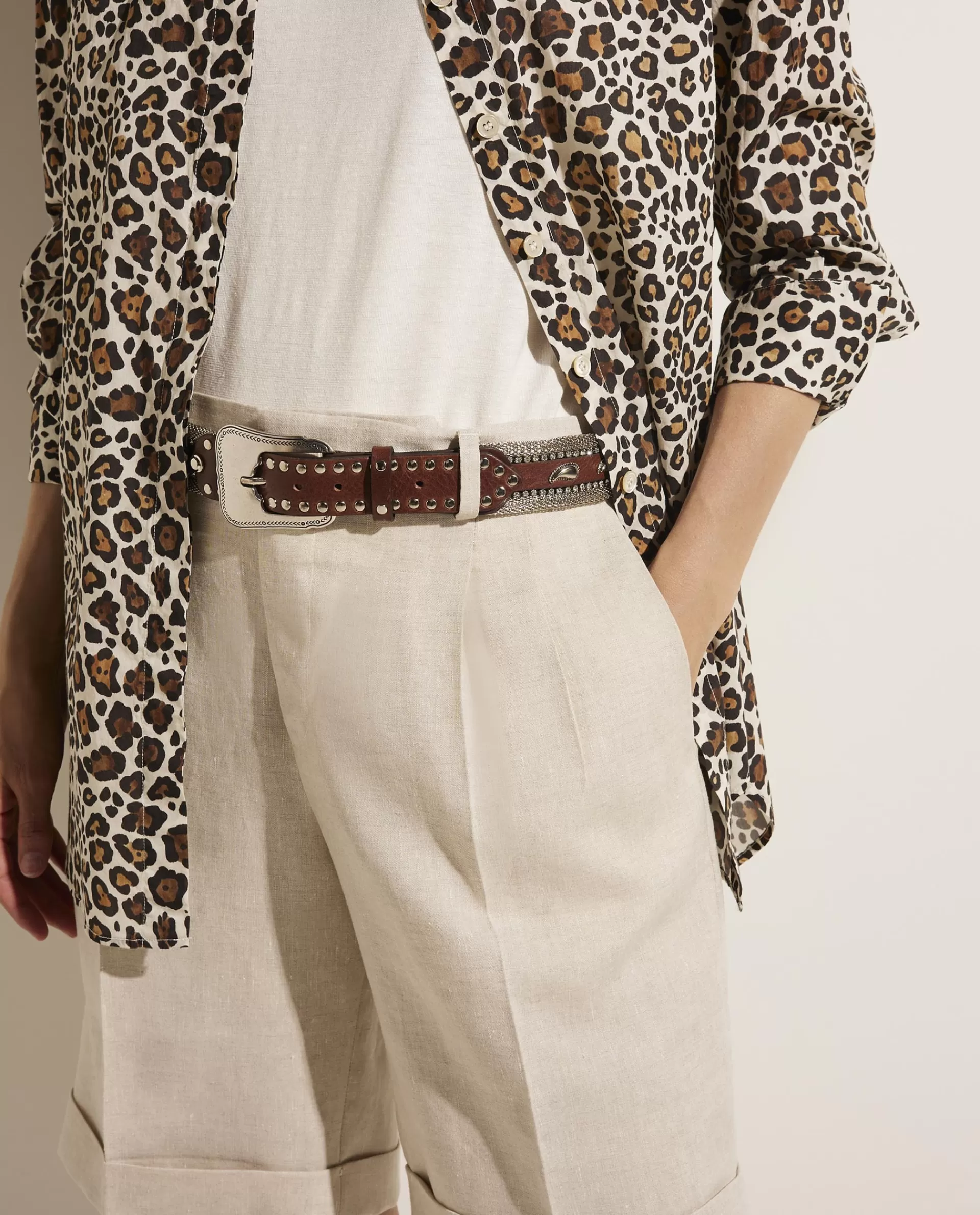 Clearance Leren Riem Met Studs Vrouwen Accessoires