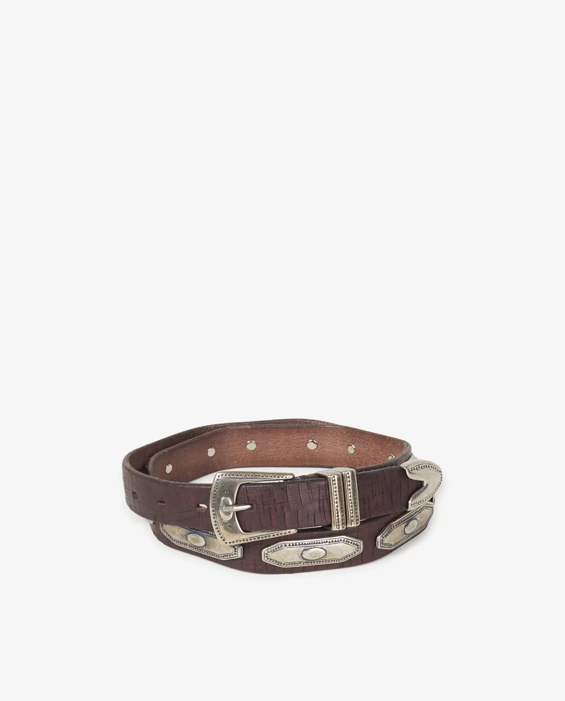 Discount Leren Riem Met Zilveren Accenten Vrouwen Accessoires