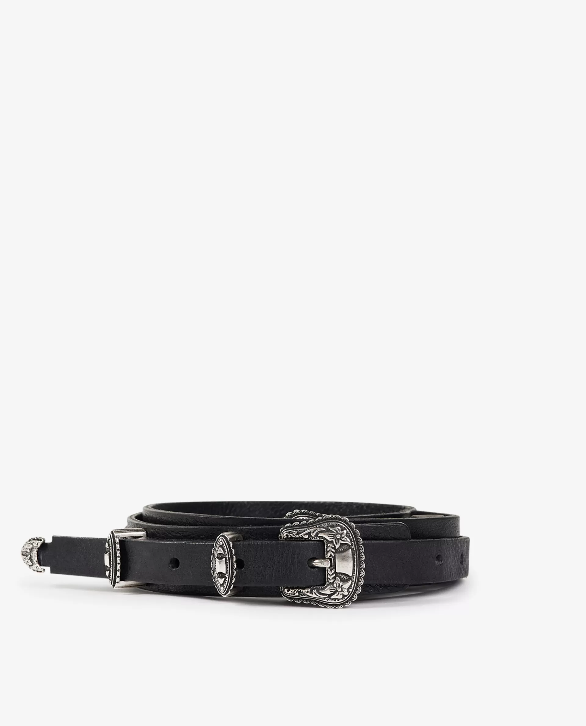 New Leren Riem Met Zilveren Accenten Vrouwen Accessoires