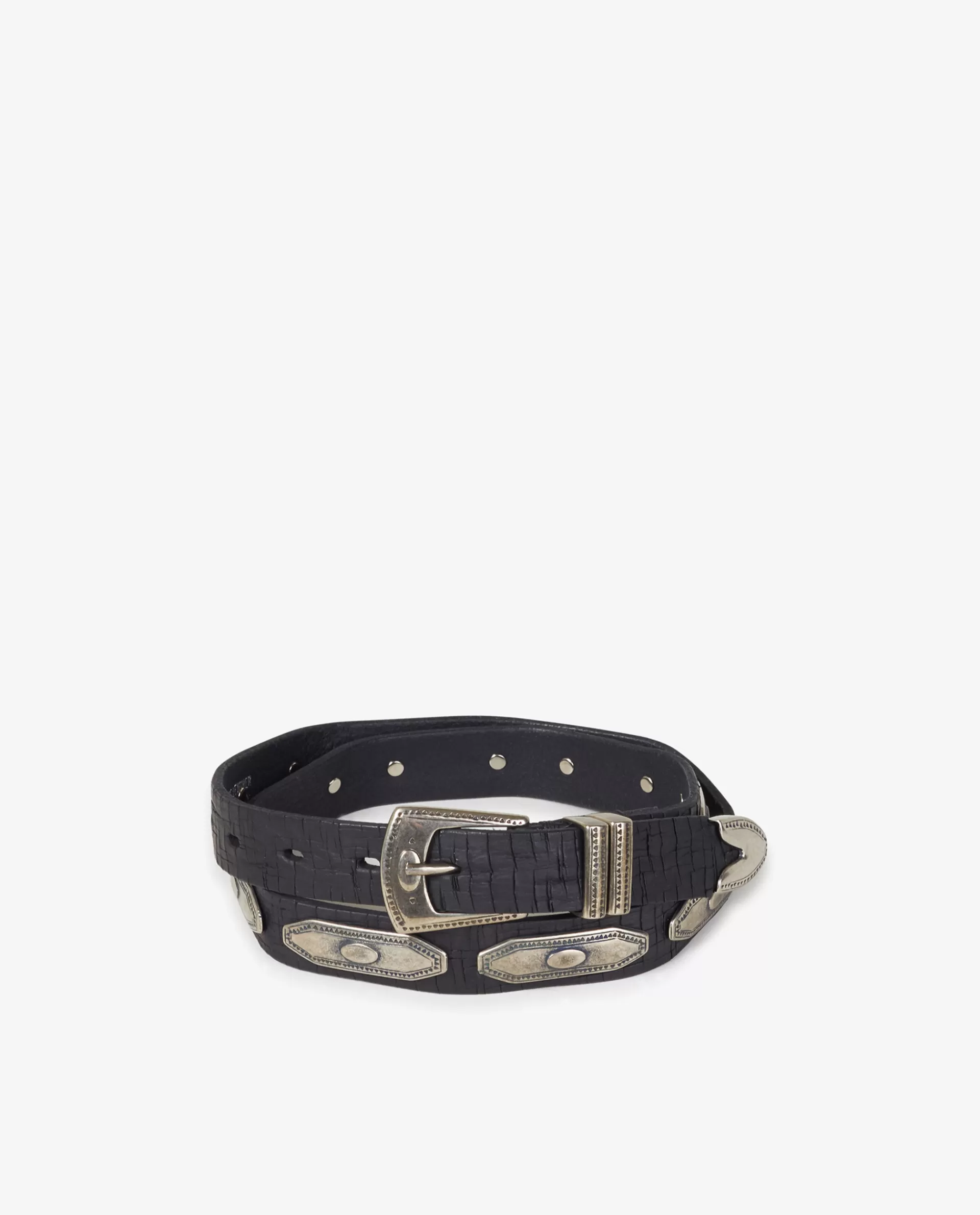 Hot Leren Riem Met Zilveren Accenten Vrouwen Accessoires