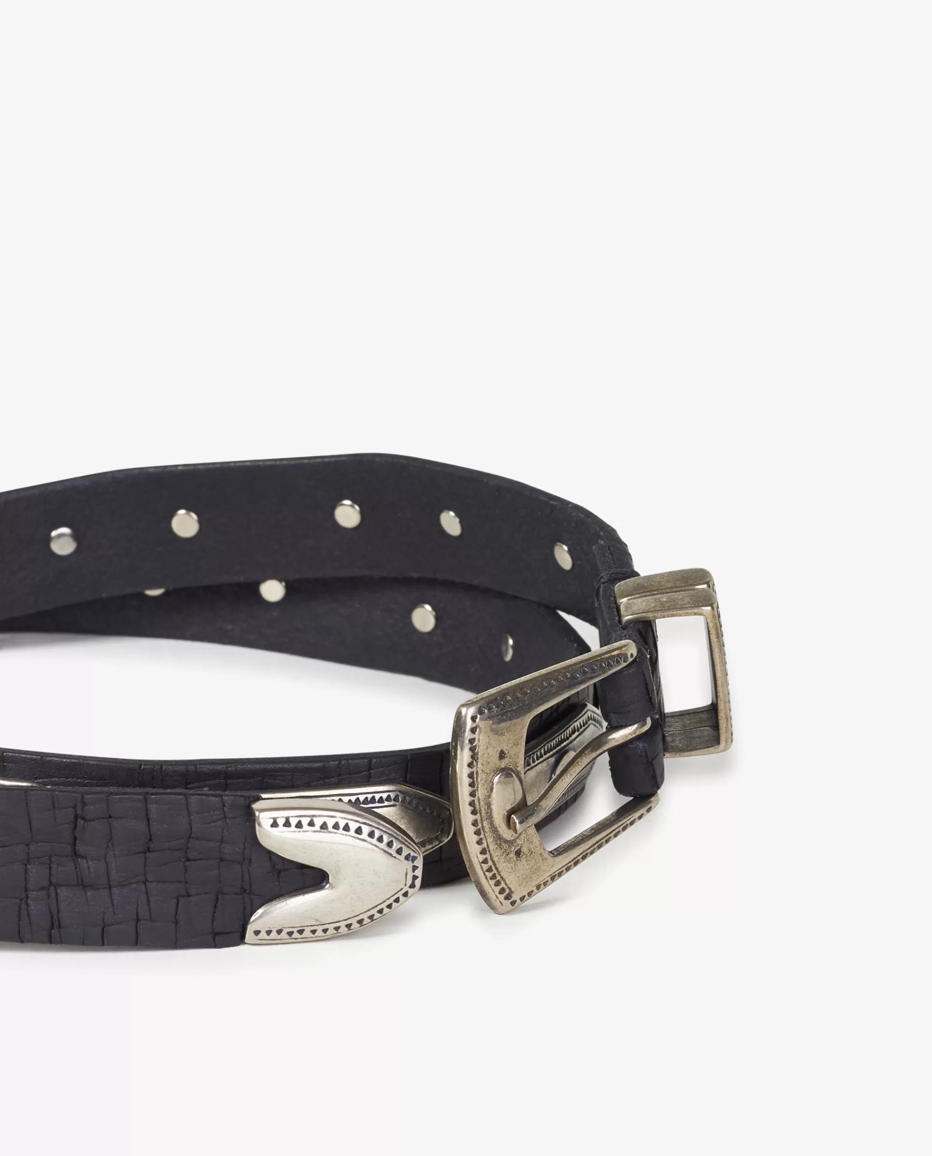 Hot Leren Riem Met Zilveren Accenten Vrouwen Accessoires