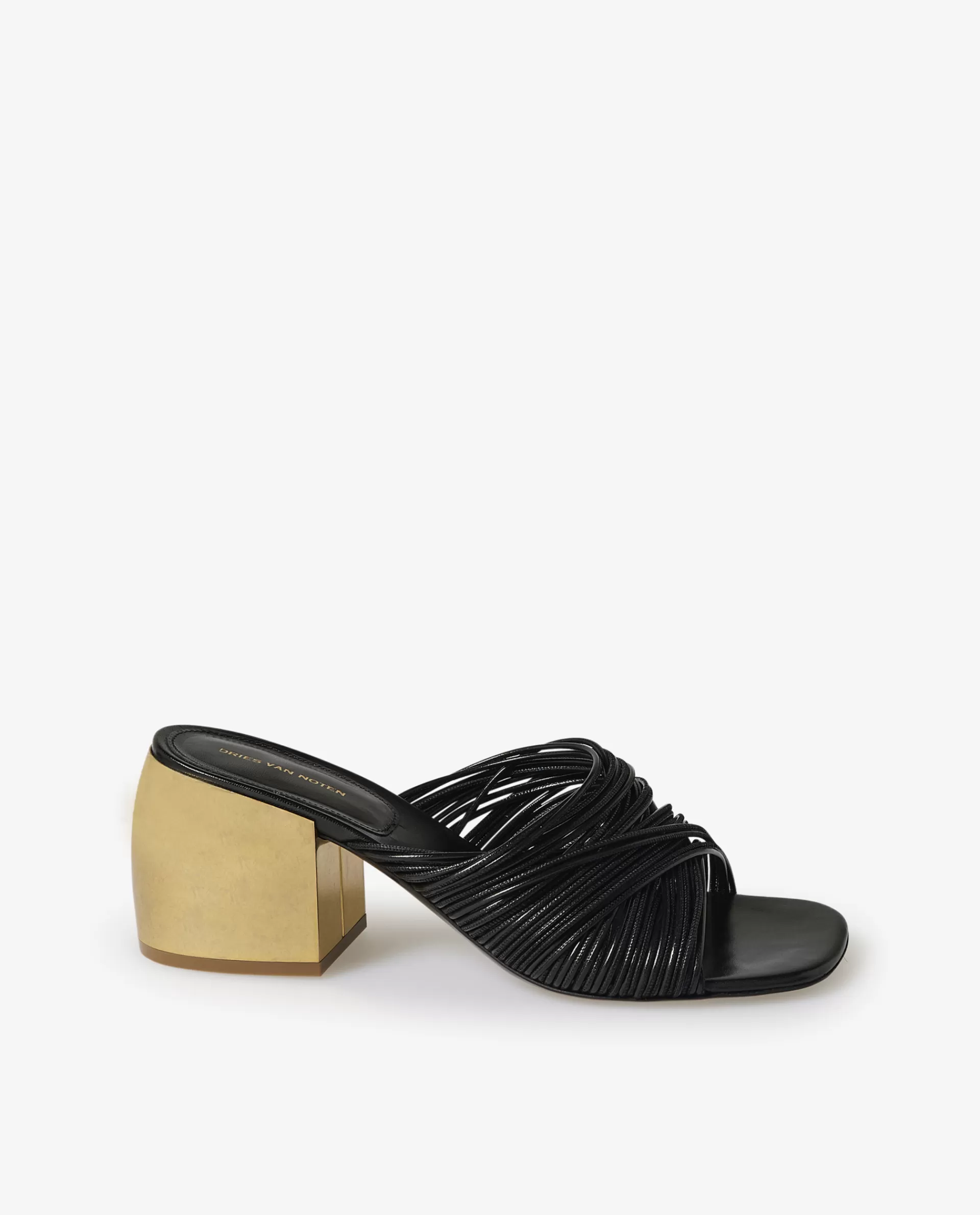 Outlet Leren Sandalen Met Gouden Hak Vrouwen Schoenen