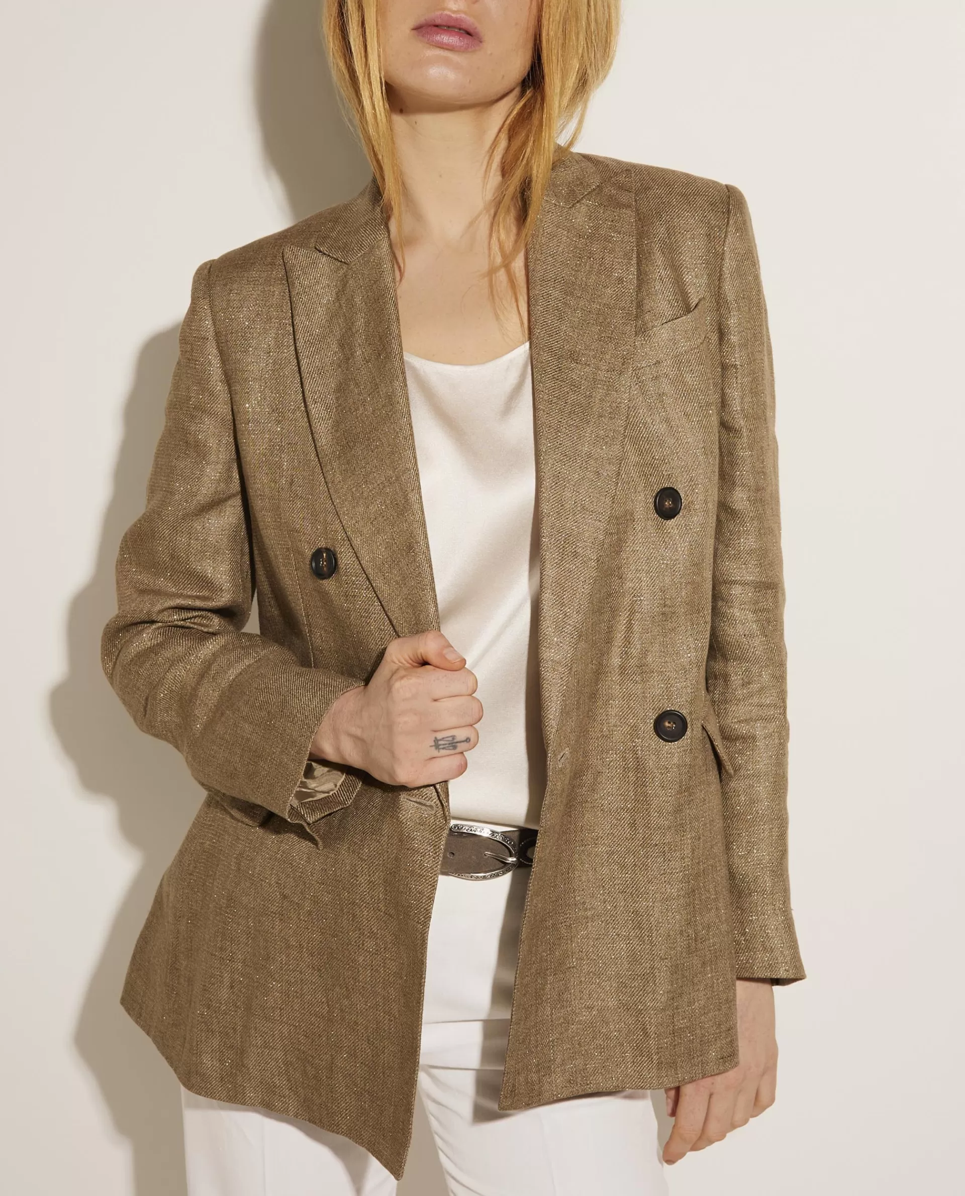 Clearance Linnen Blazer Vrouwen Blazers