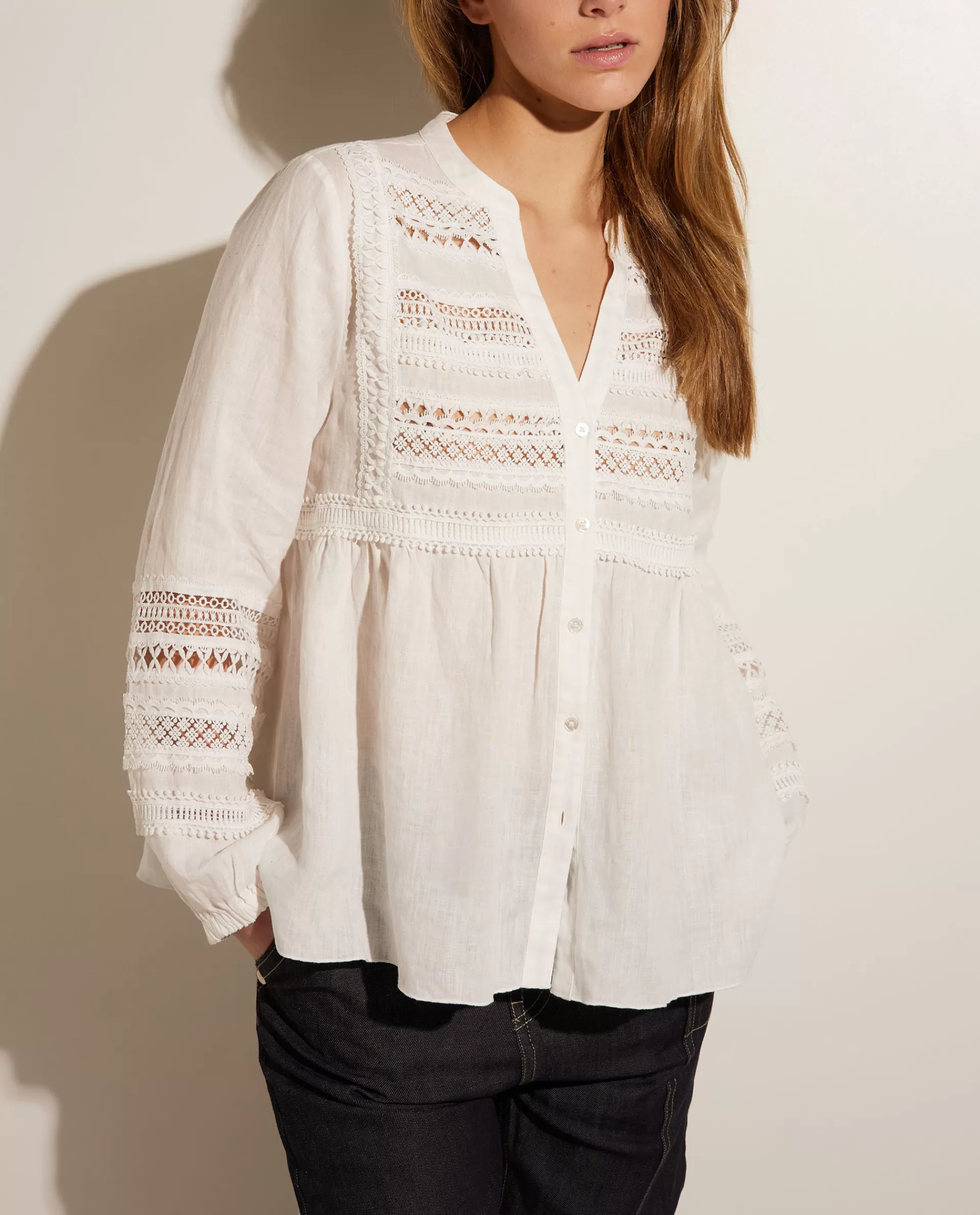Store Linnen Blouse Vrouwen Blouses