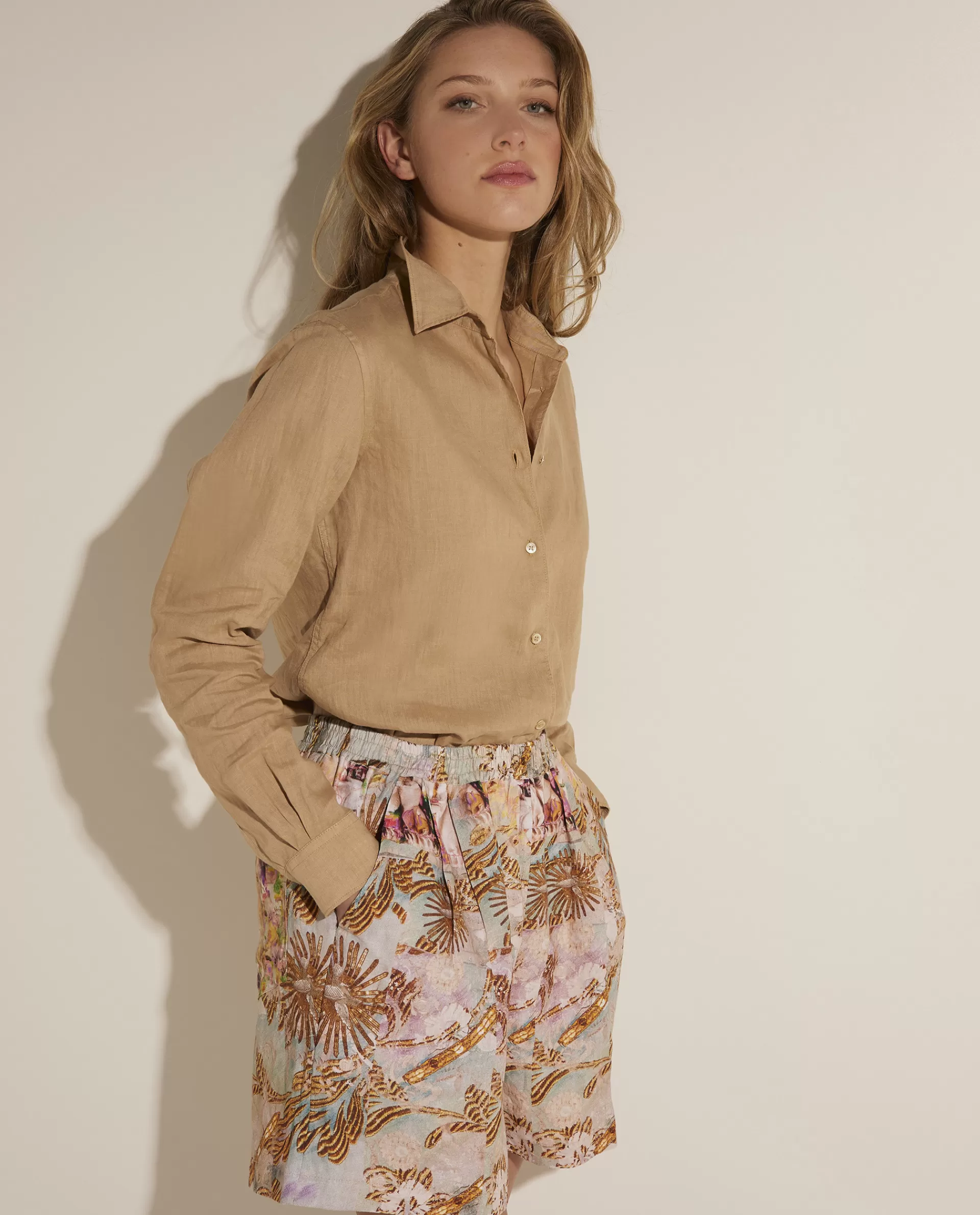 Fashion Linnen Blouse Vrouwen Blouses