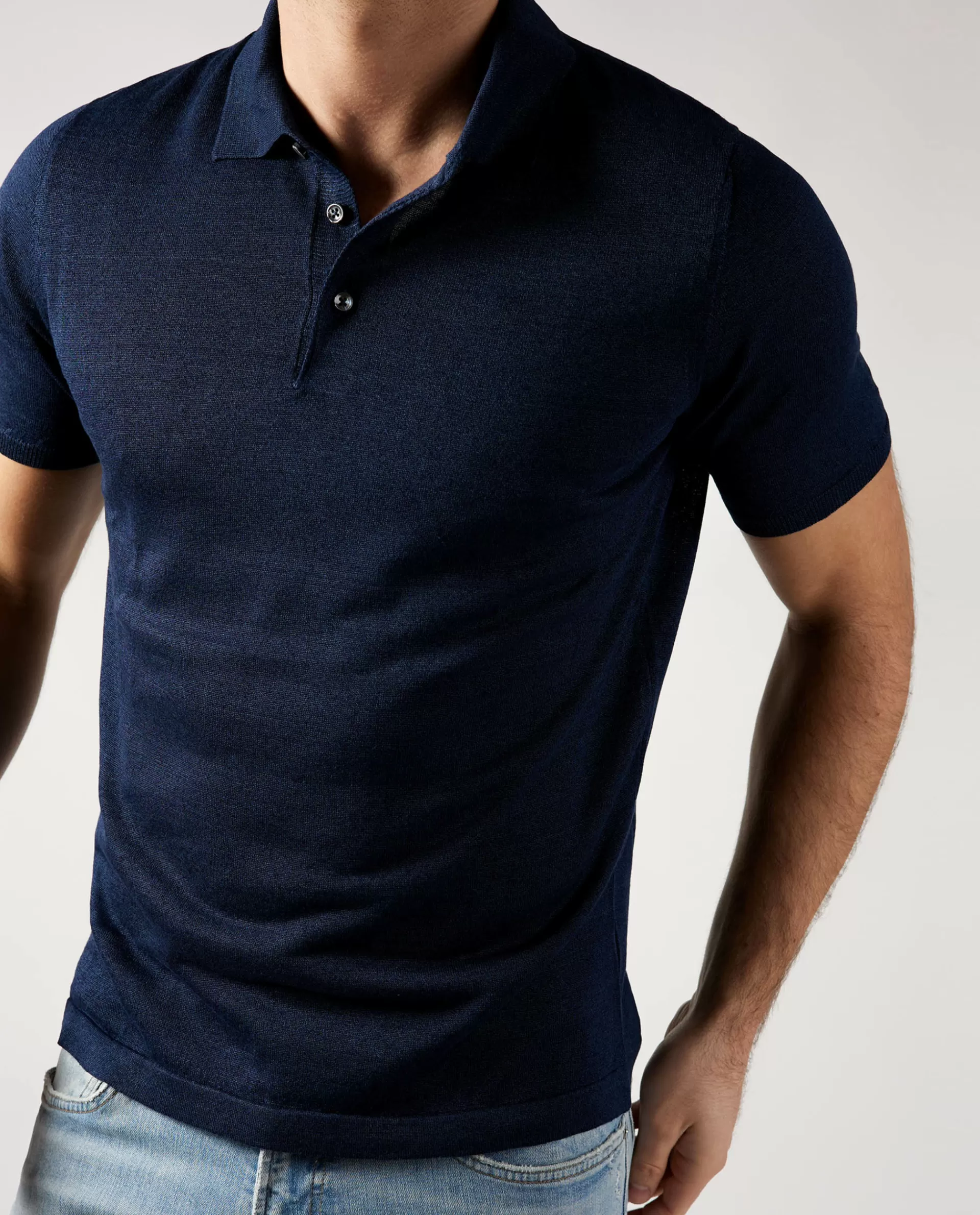 Hot Linnen Katoenen Polo Mannen Knitwear
