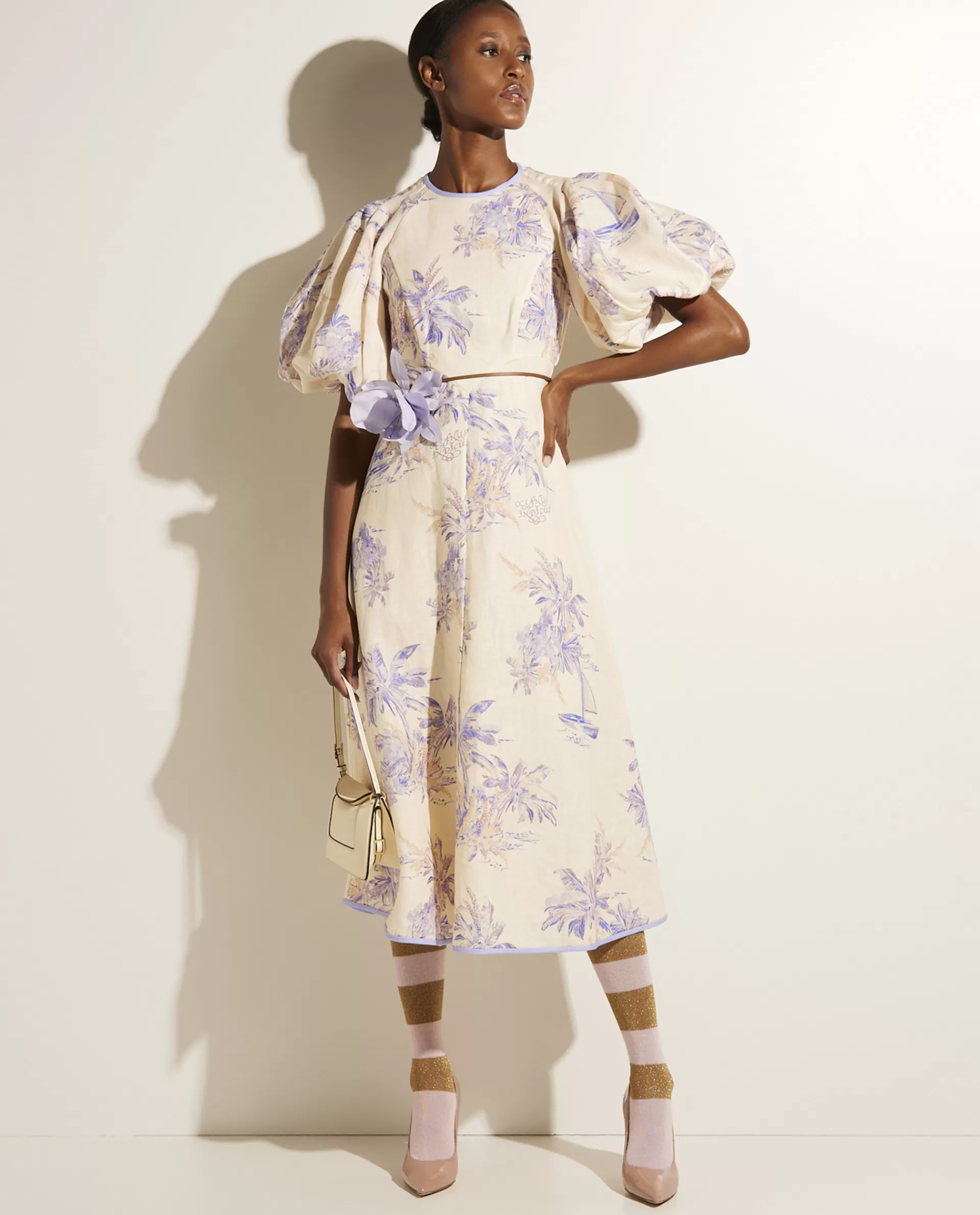 Shop Linnen Midi Jurk Vrouwen Jurken