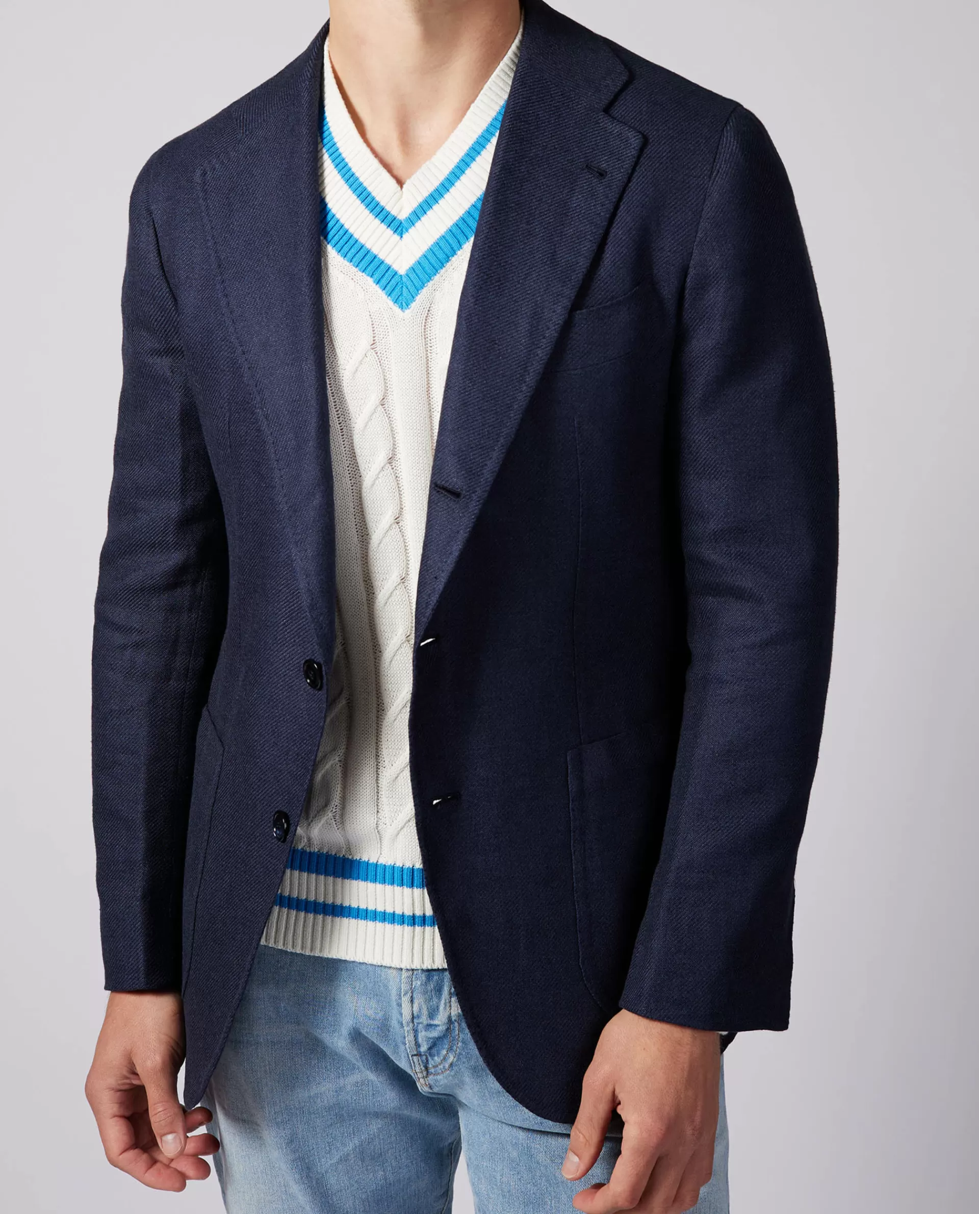 Fashion Linnen Mix Jasje Mannen Jasjes