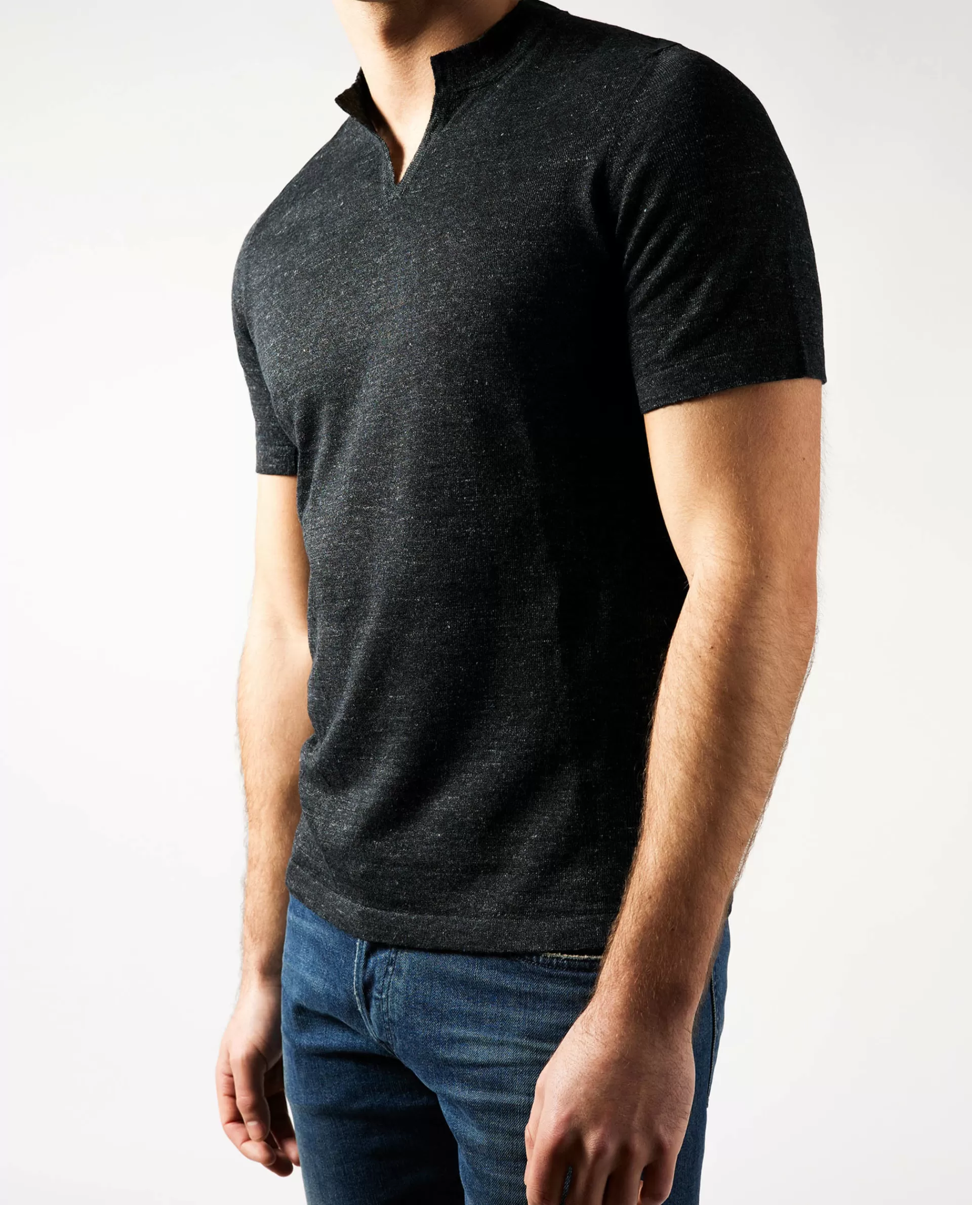 Online Linnen Zijde T-Shirt Mannen T-Shirts