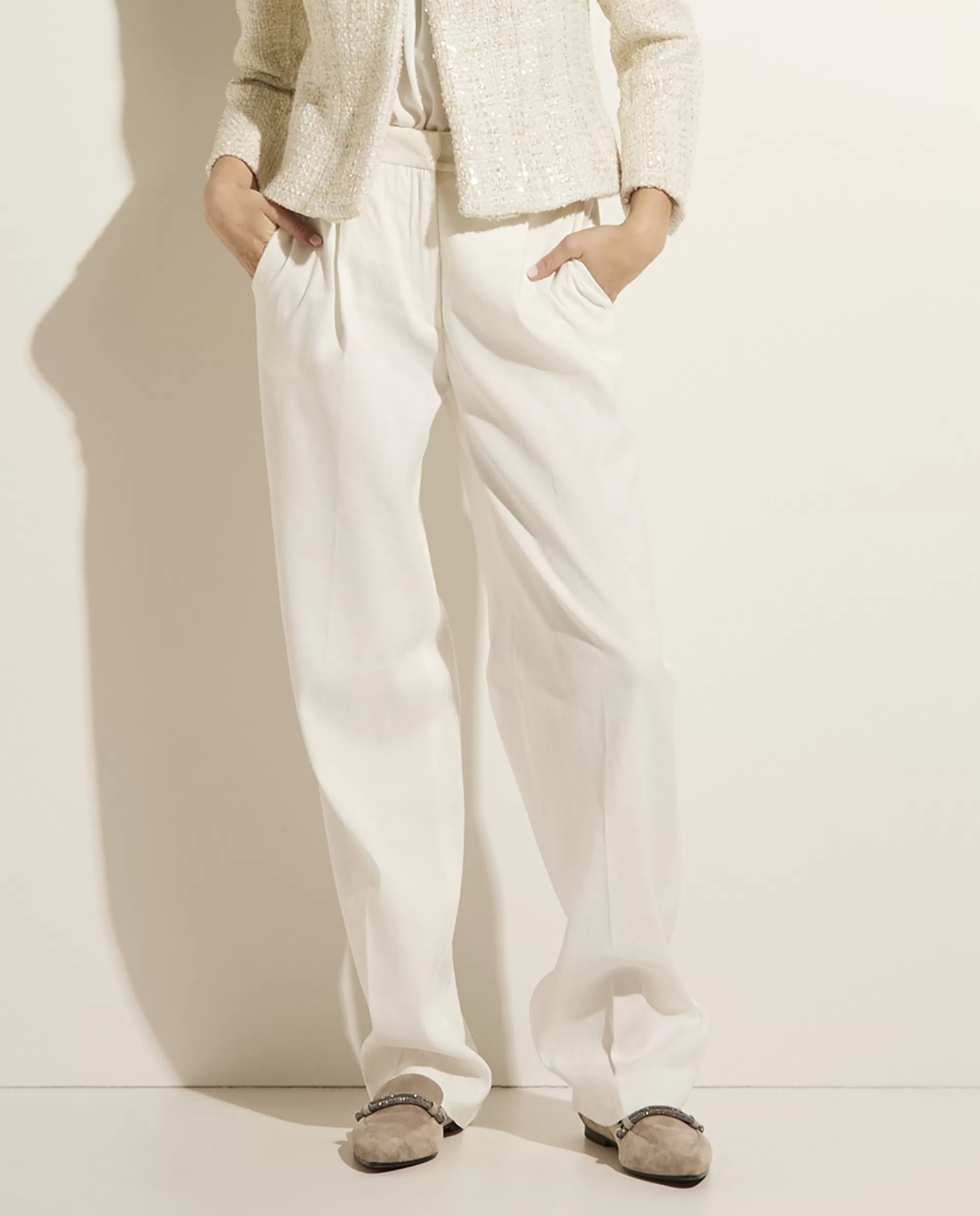 Clearance Linnen-Katoenen Pantalon Vrouwen Broeken