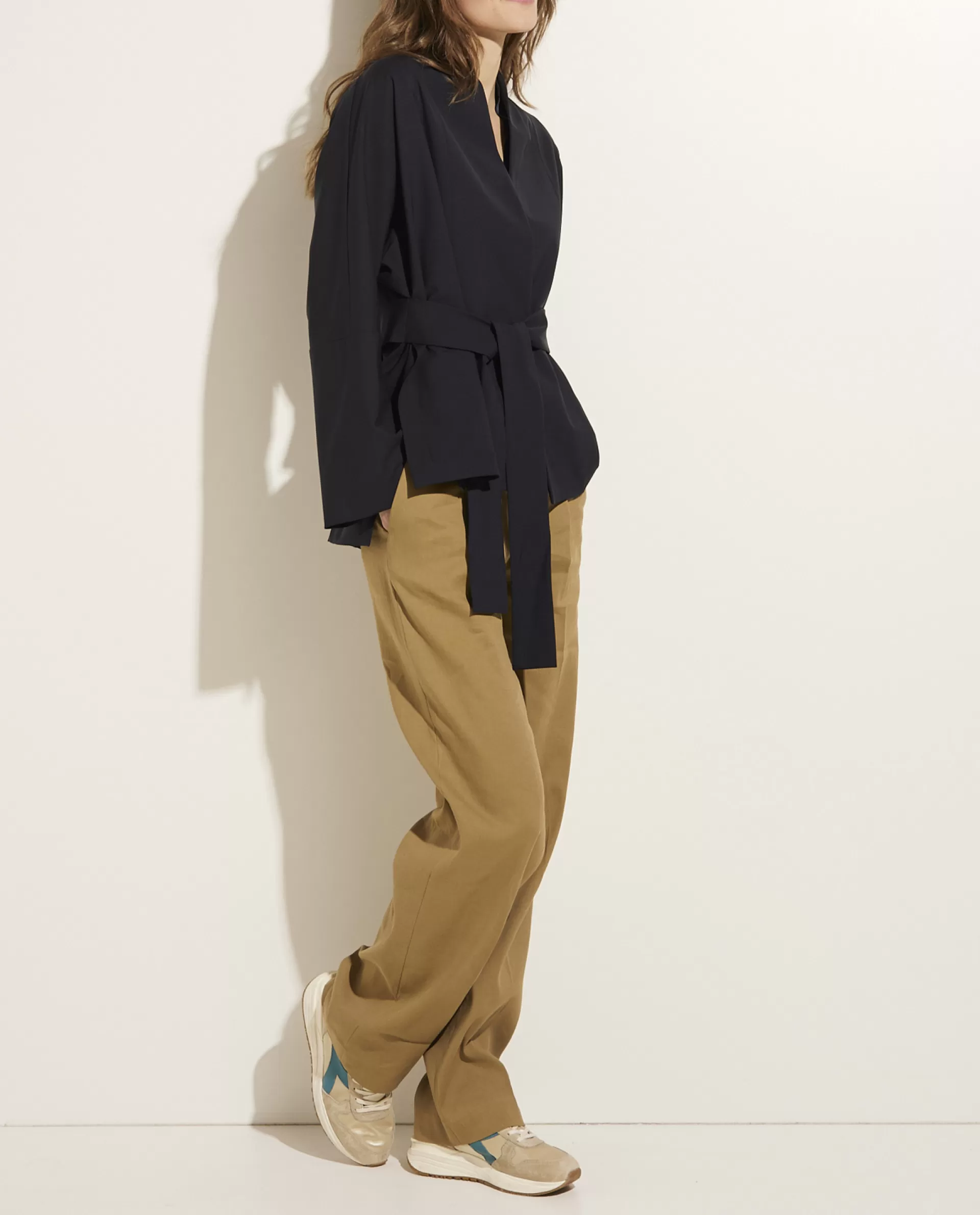 Outlet Linnen-Katoenen Pantalon Vrouwen Broeken