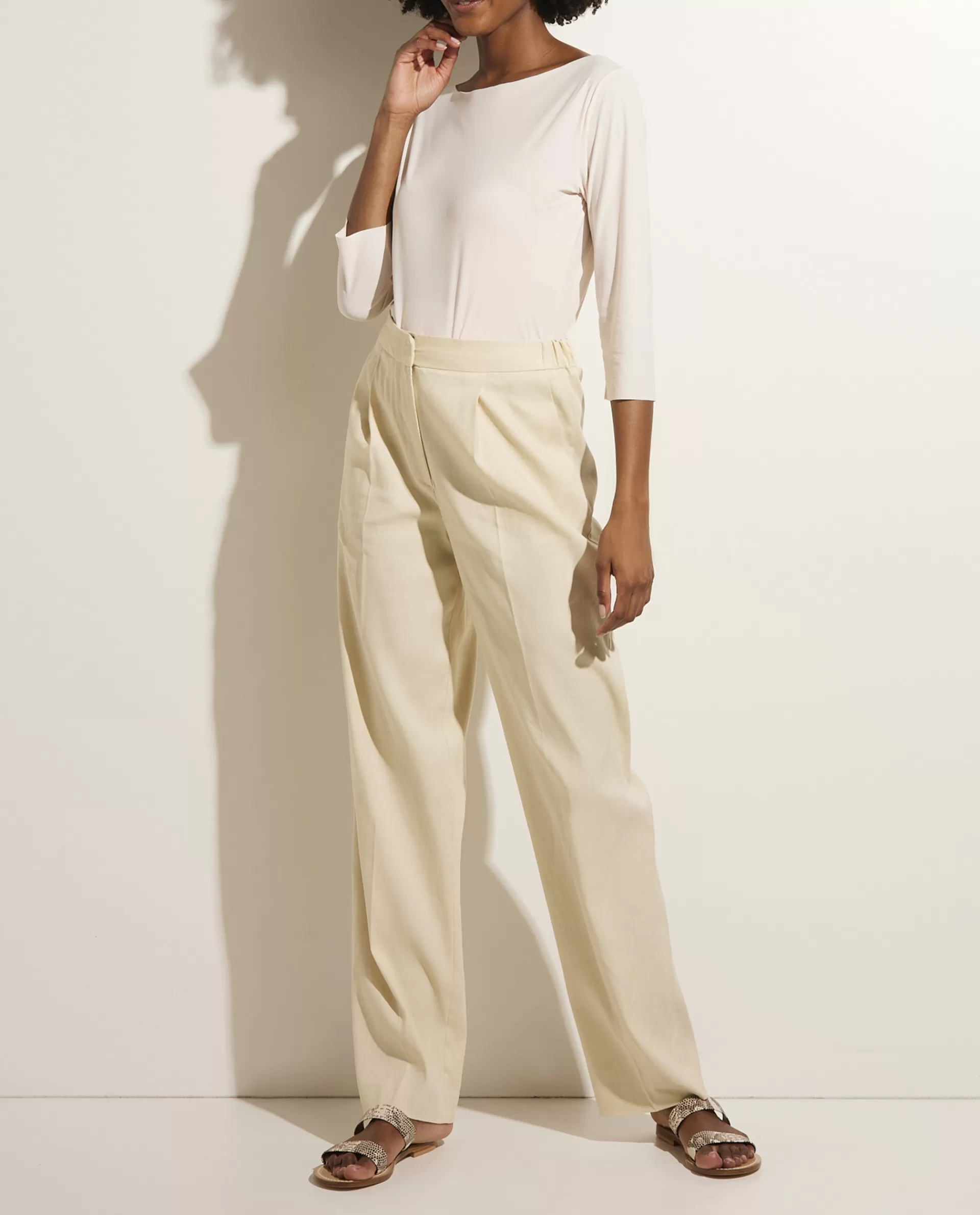 Cheap Linnen-Katoenen Pantalon Vrouwen Broeken