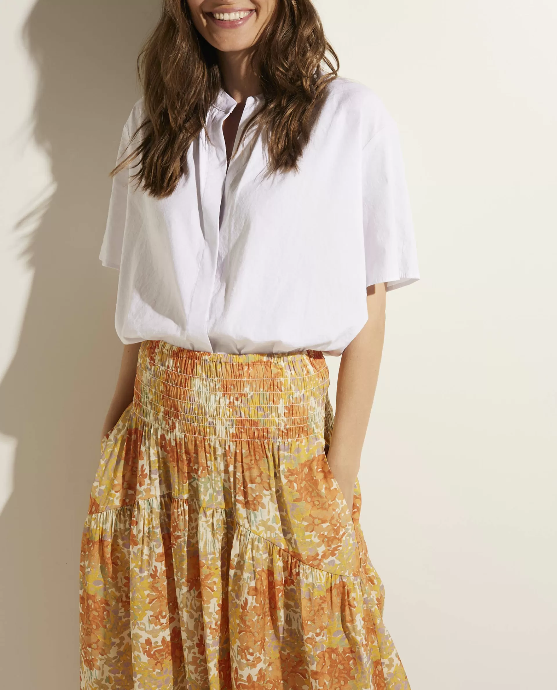 Best Sale Linnen-Ramie Blouse Vrouwen Blouses
