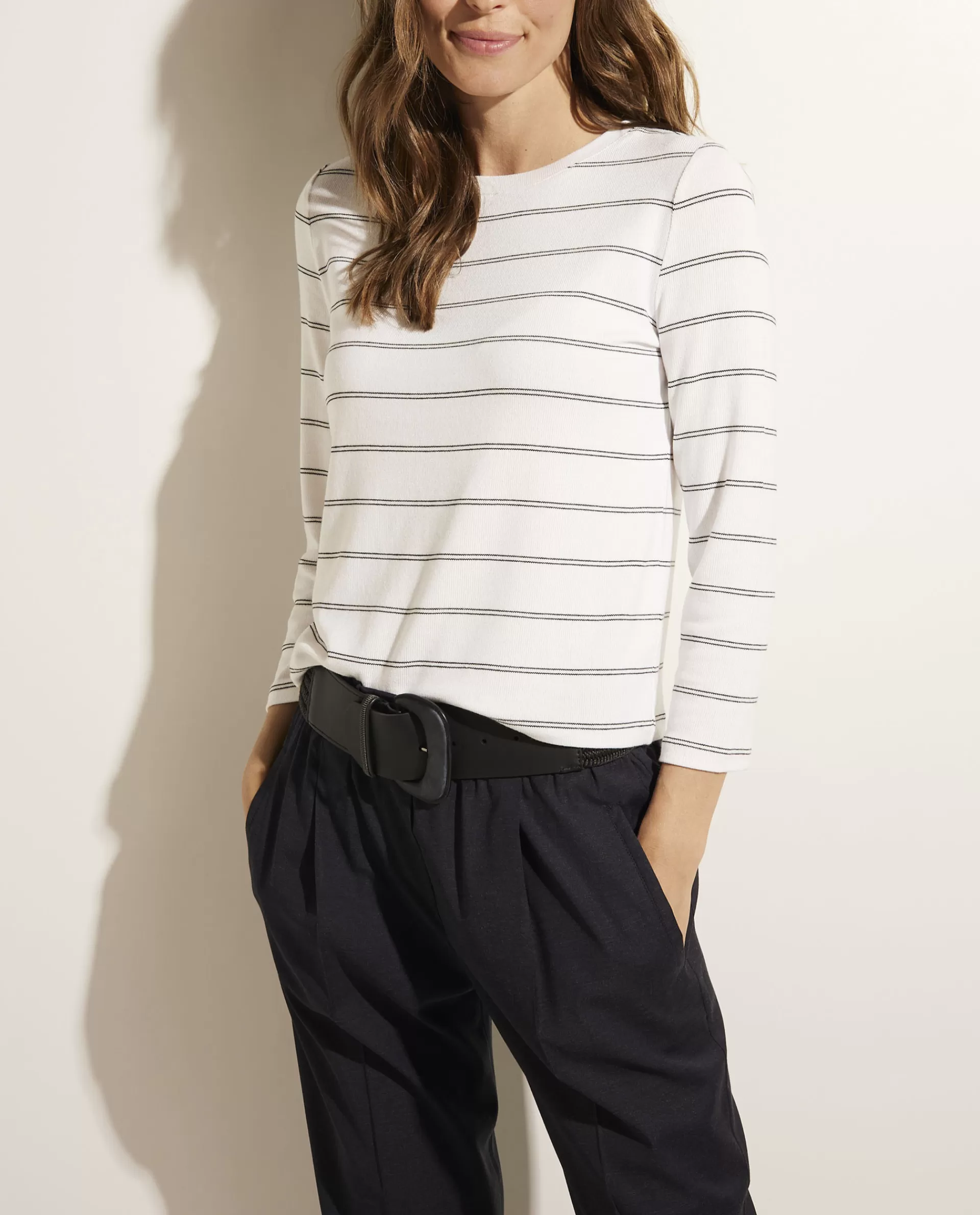 Cheap Longsleeve Met Streep Vrouwen Tops