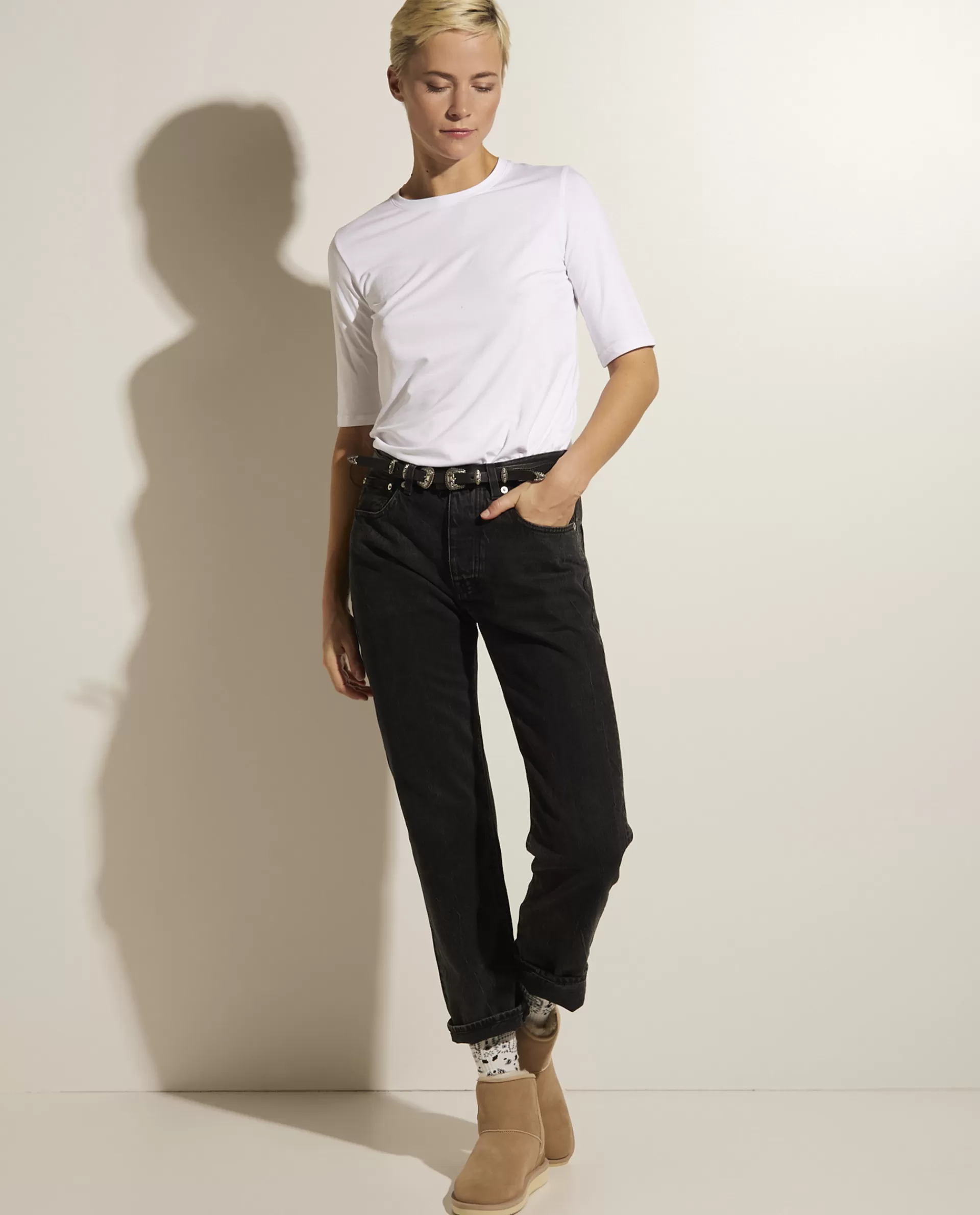 Outlet Mid Waist Jeans Vrouwen Broeken