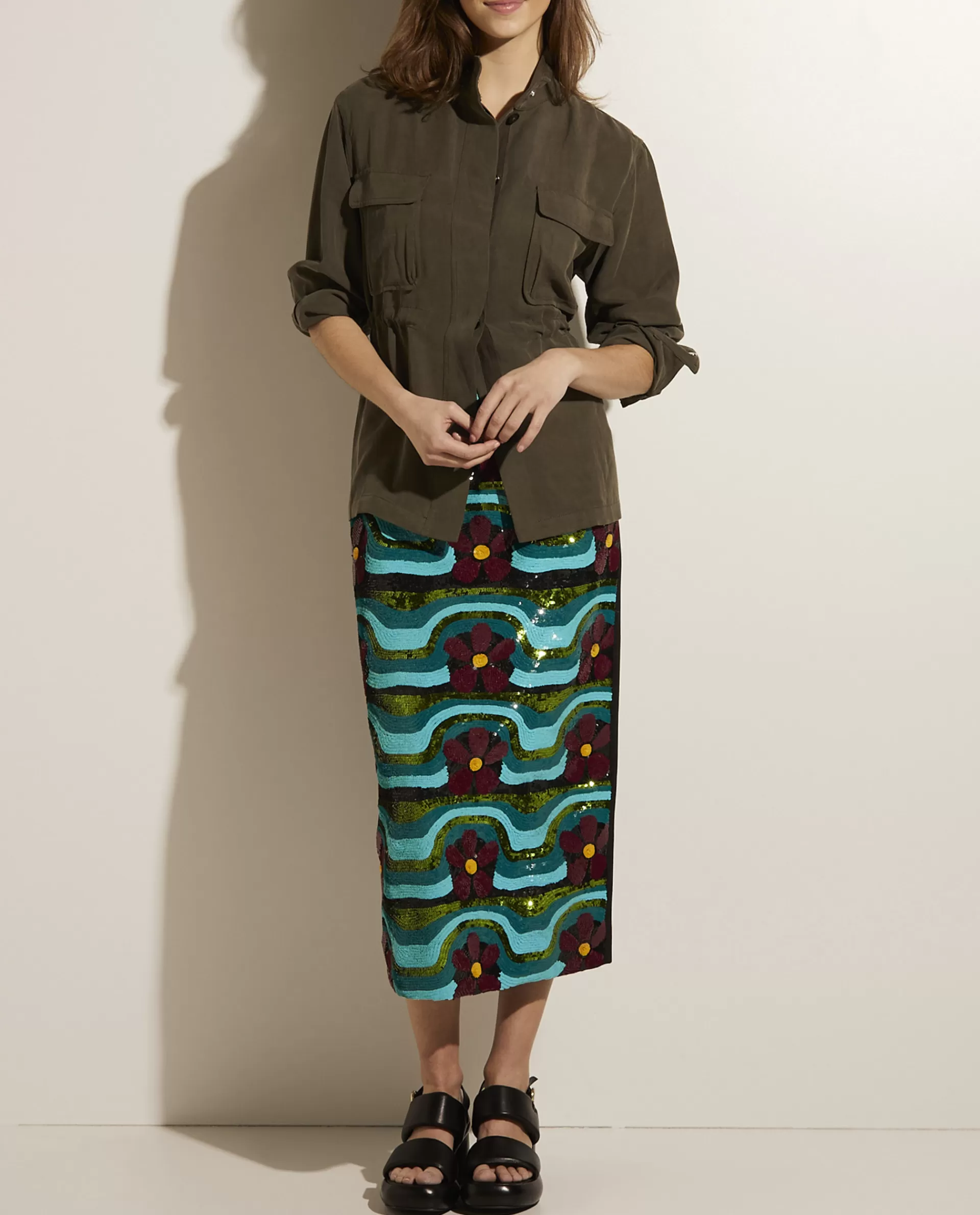 Hot Midi Rok Met Print Vrouwen Rokken
