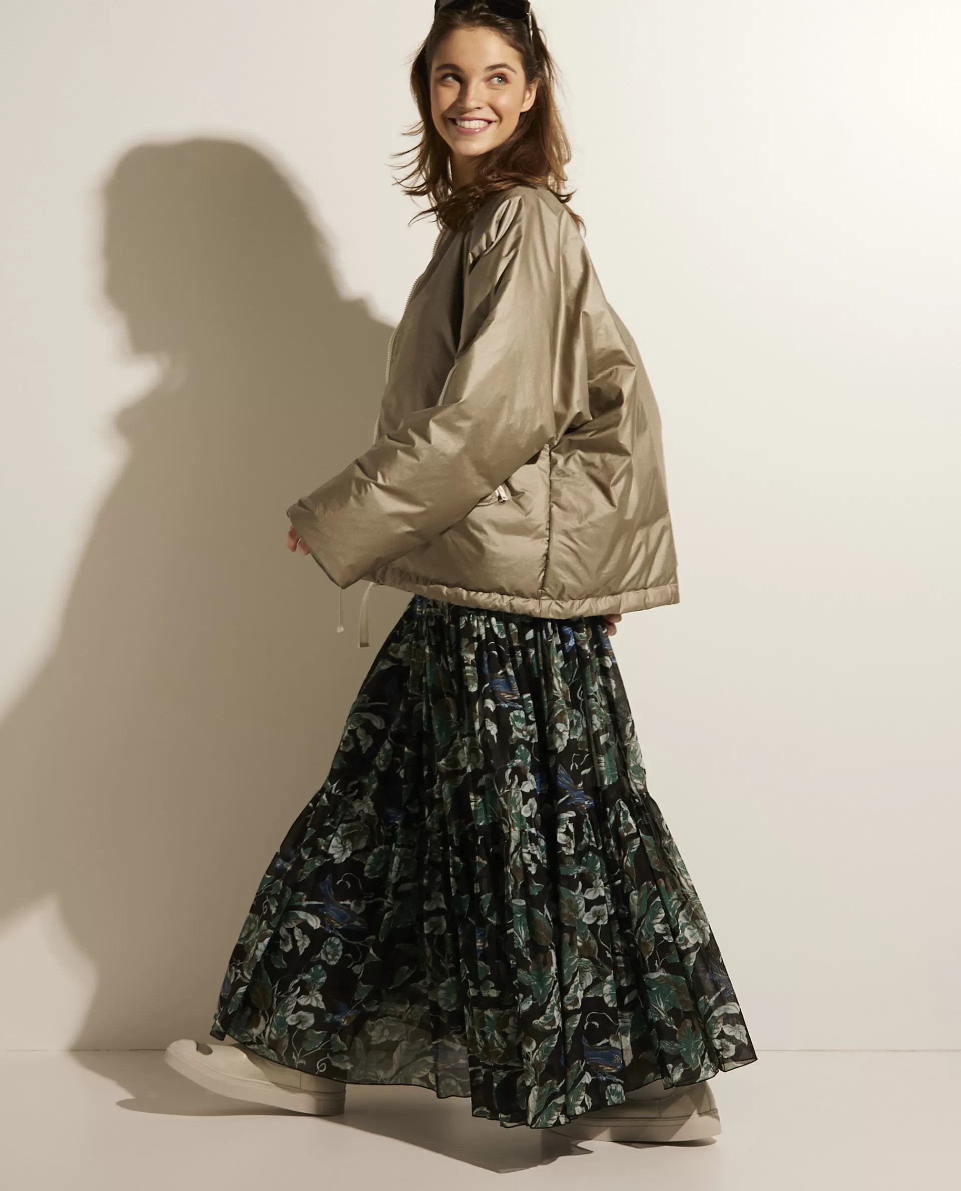 Discount Midi Rok Met Print Vrouwen Rokken