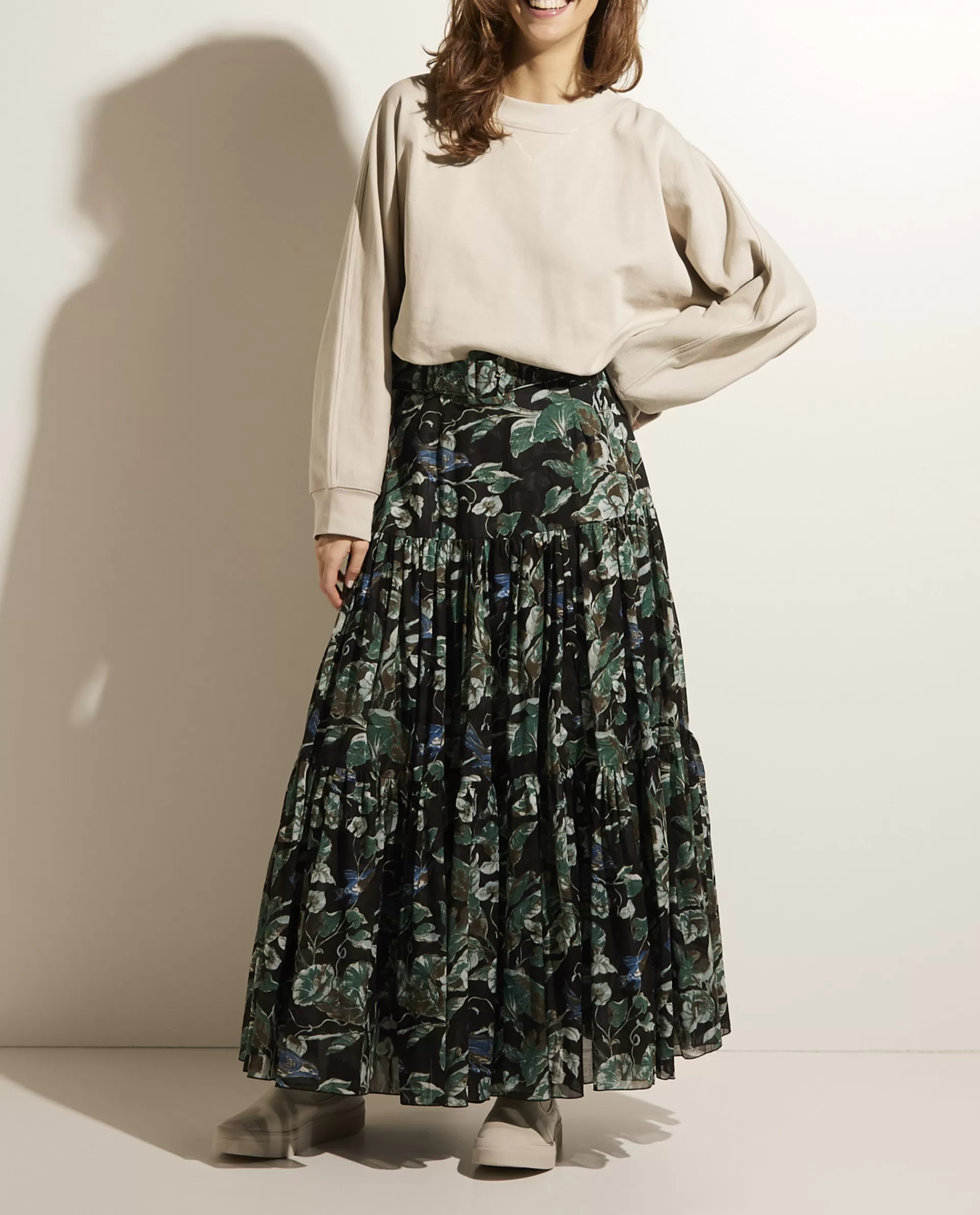 Discount Midi Rok Met Print Vrouwen Rokken