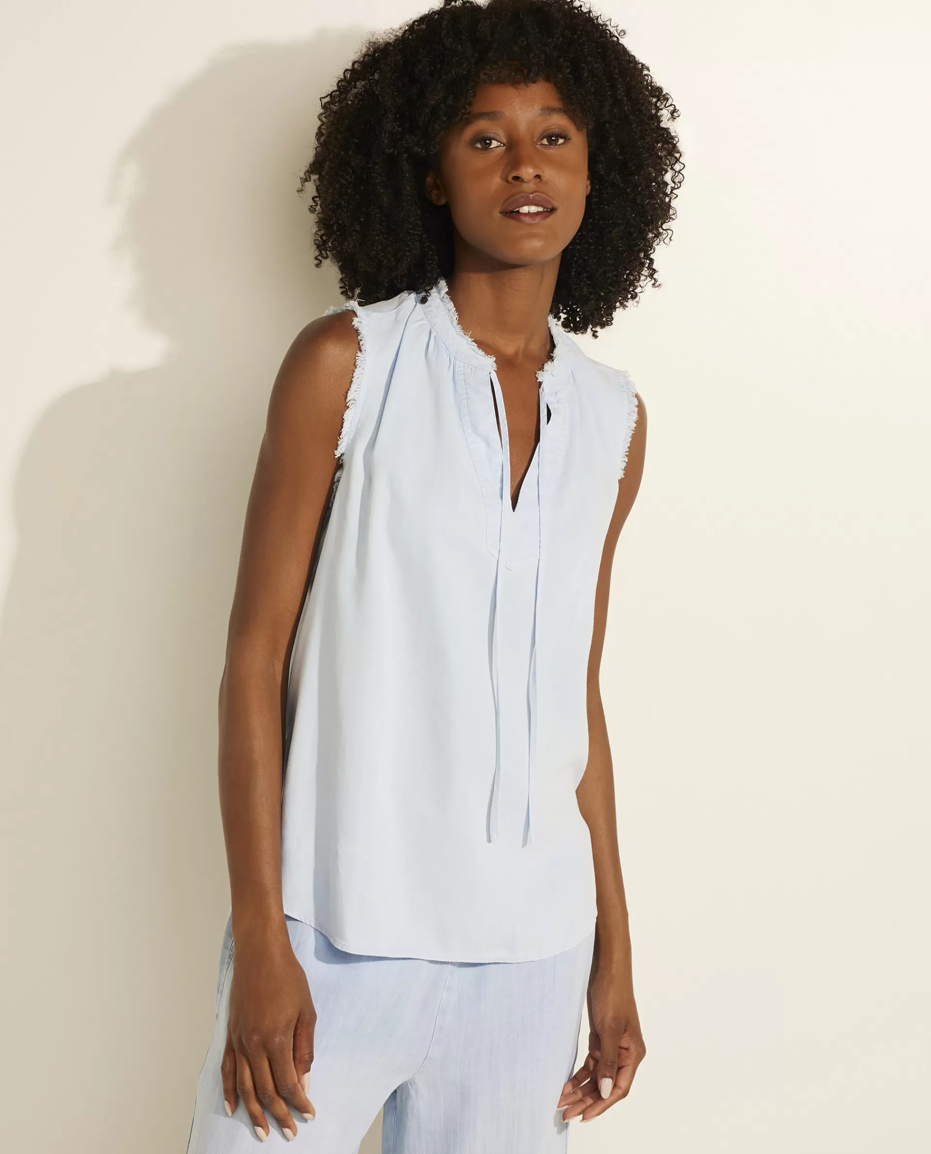 Discount Mouwloze Tencel Top Vrouwen Tops