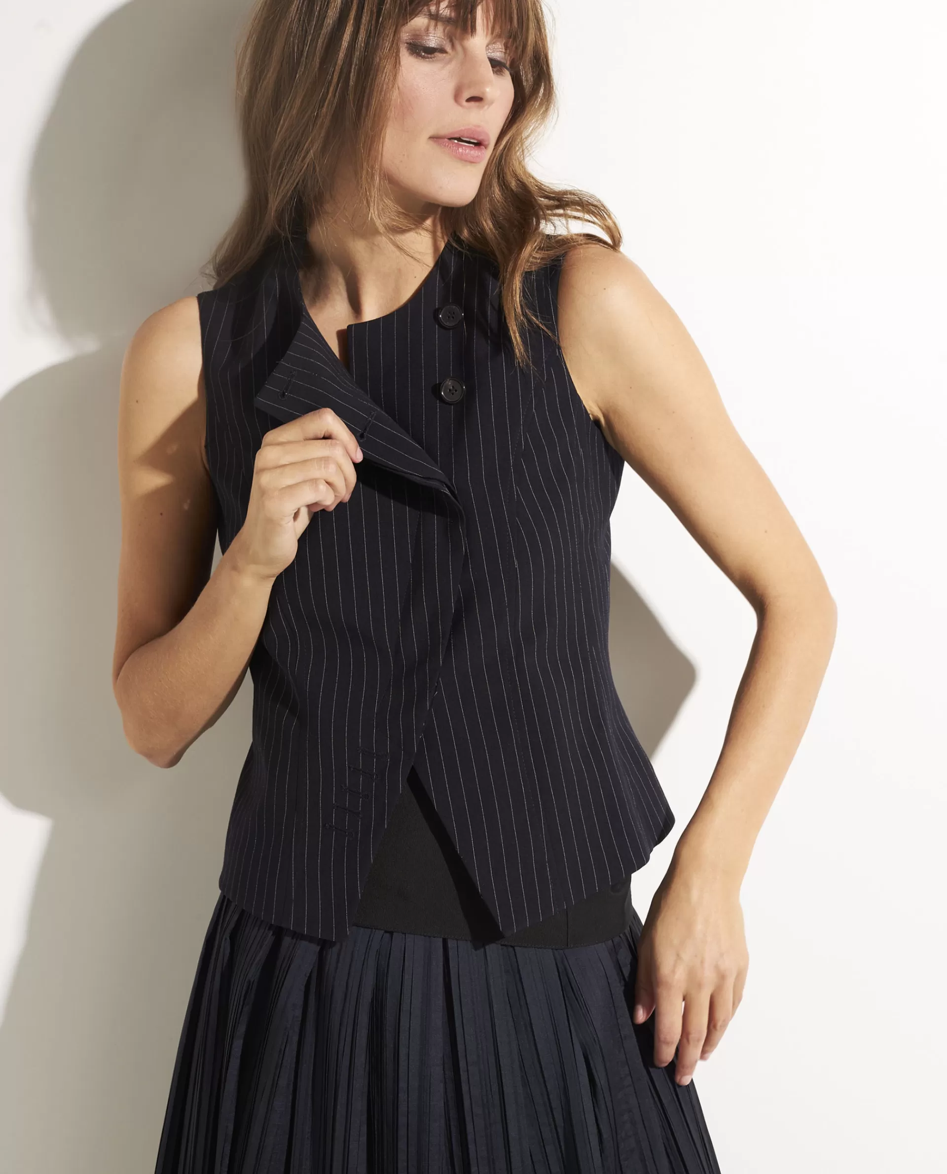 Store Mouwloze Wollen Blazer Vrouwen Blazers