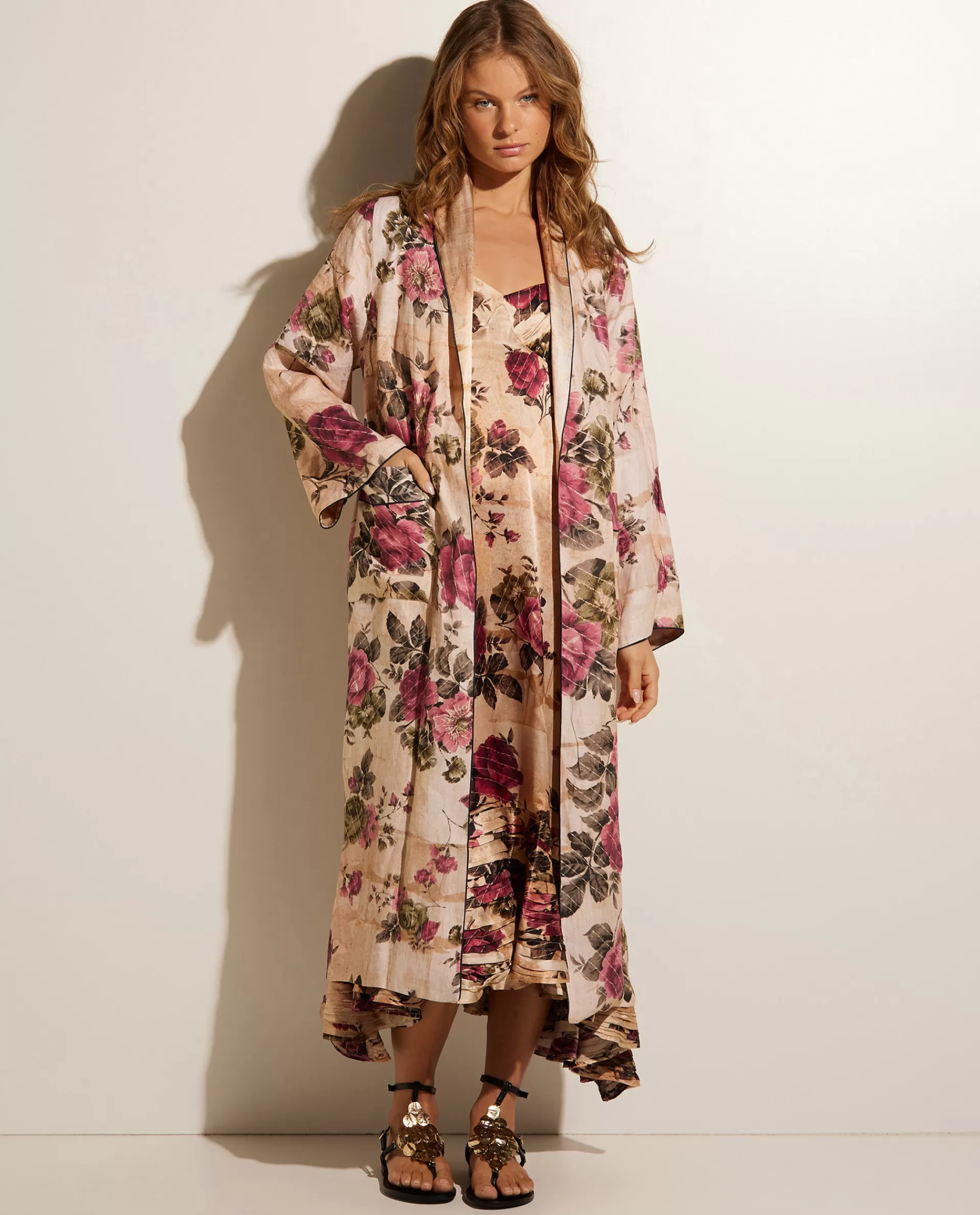 Fashion Omkeerbare Satijnen Kimono Vrouwen Jassen