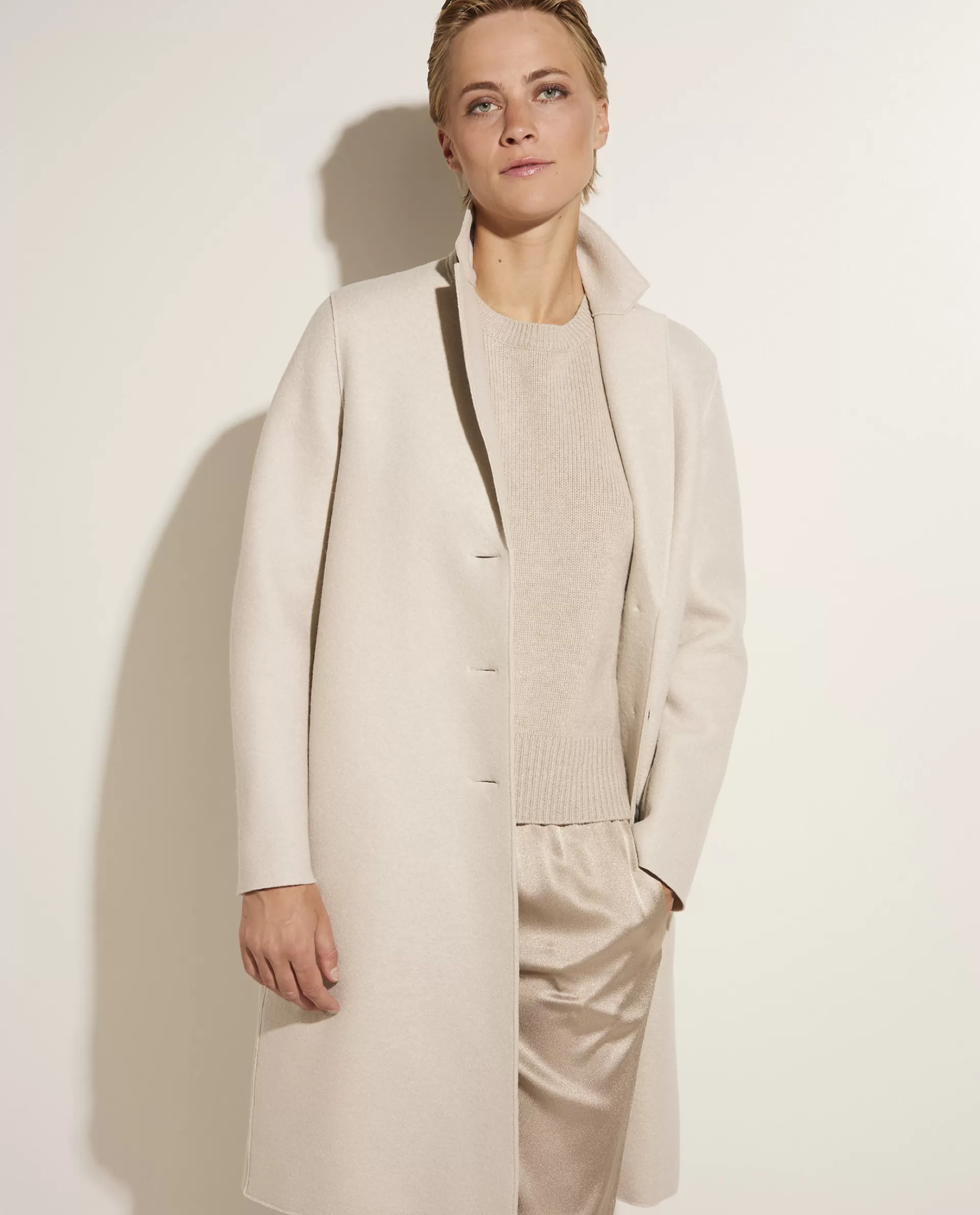 Flash Sale Overjas In Geperst Wol Vrouwen Jassen