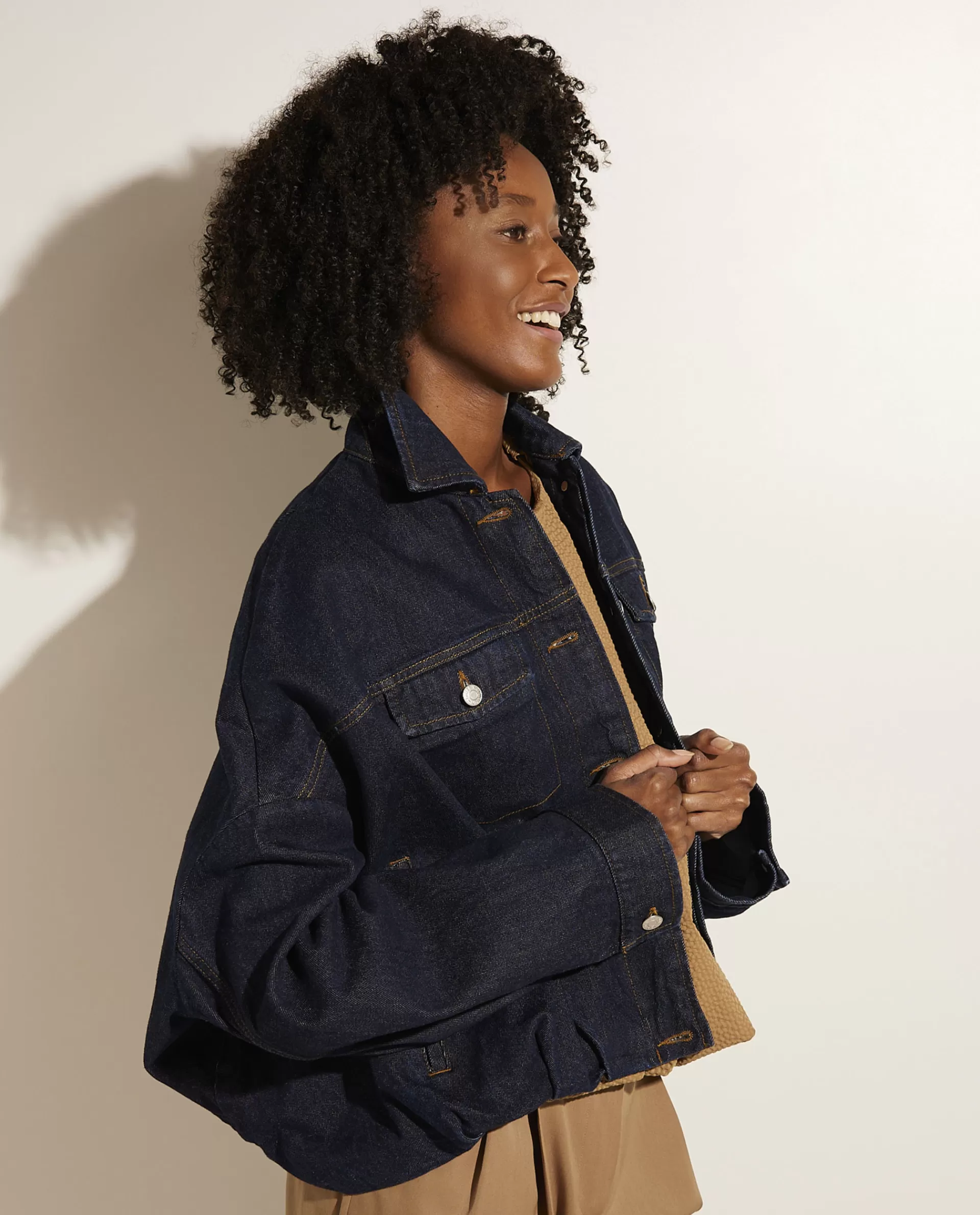 Cheap Oversized Denim Jack Vrouwen Jasjes