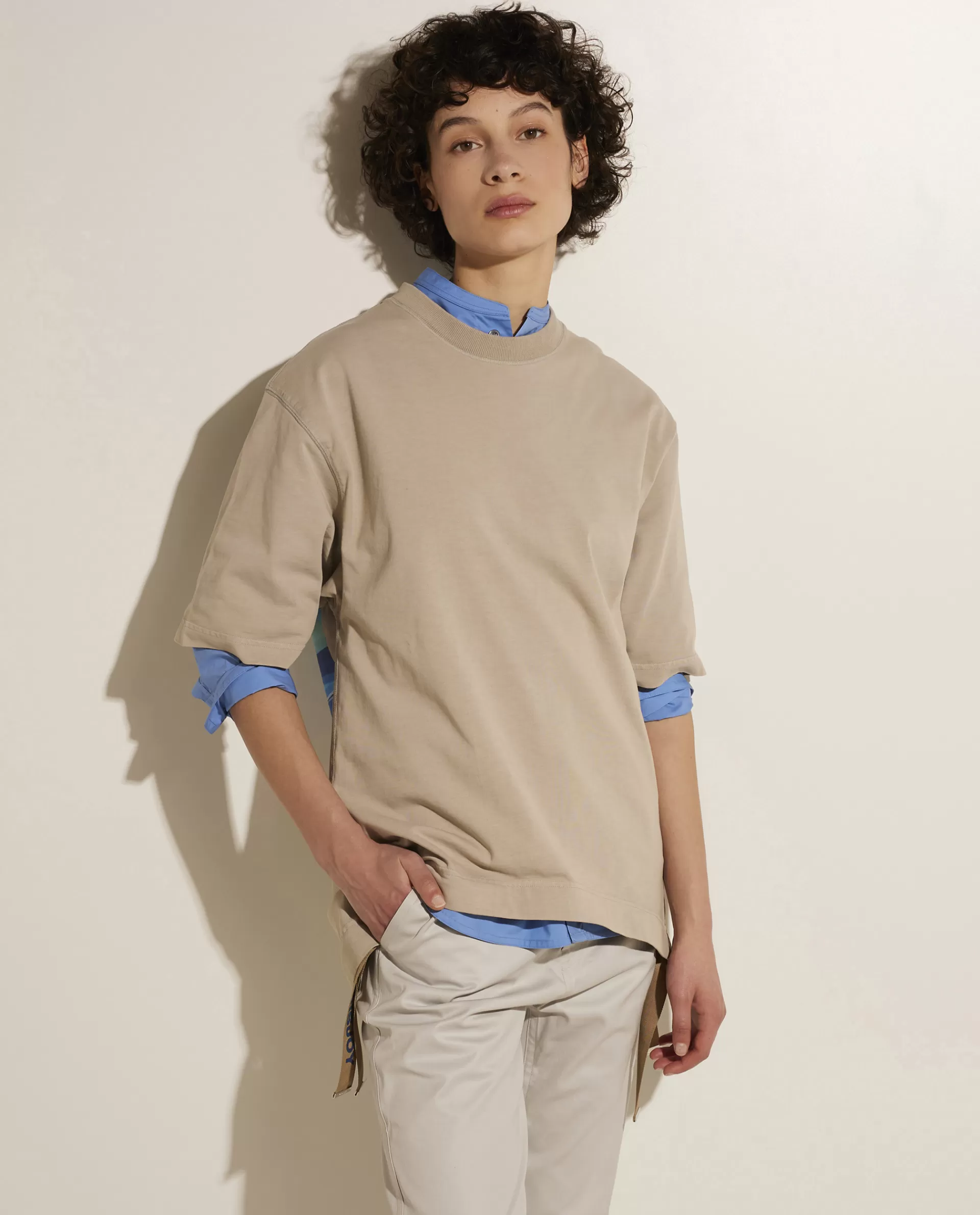 Outlet Oversized Katoenen T-Shirt Vrouwen Tops