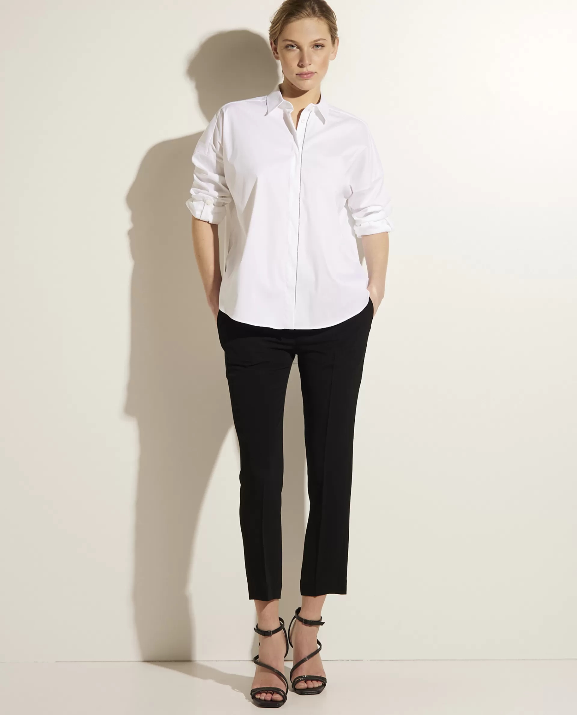 Online Pantalon In Zijde-Mix Vrouwen Broeken