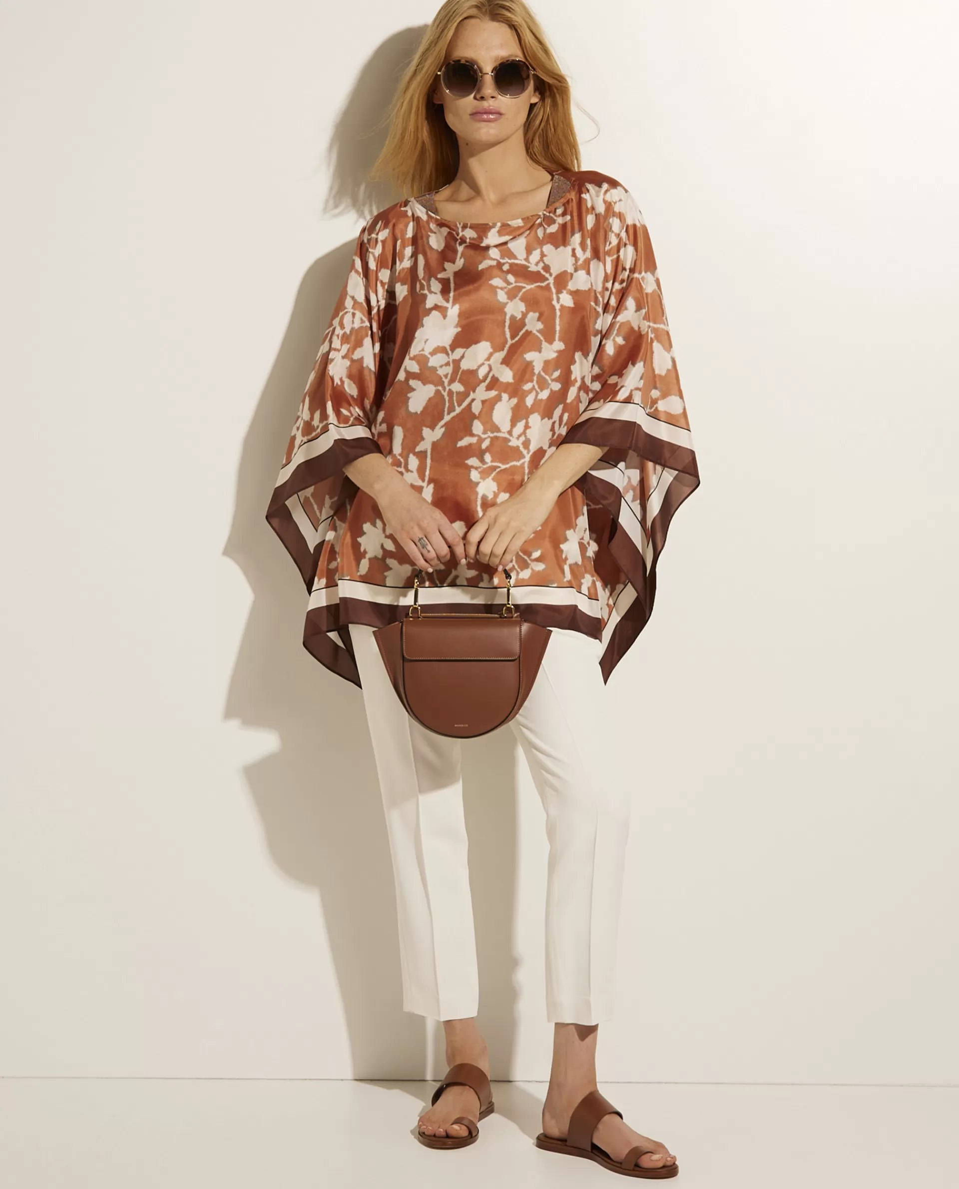 Outlet Pantalon In Zijde-Mix Vrouwen Broeken