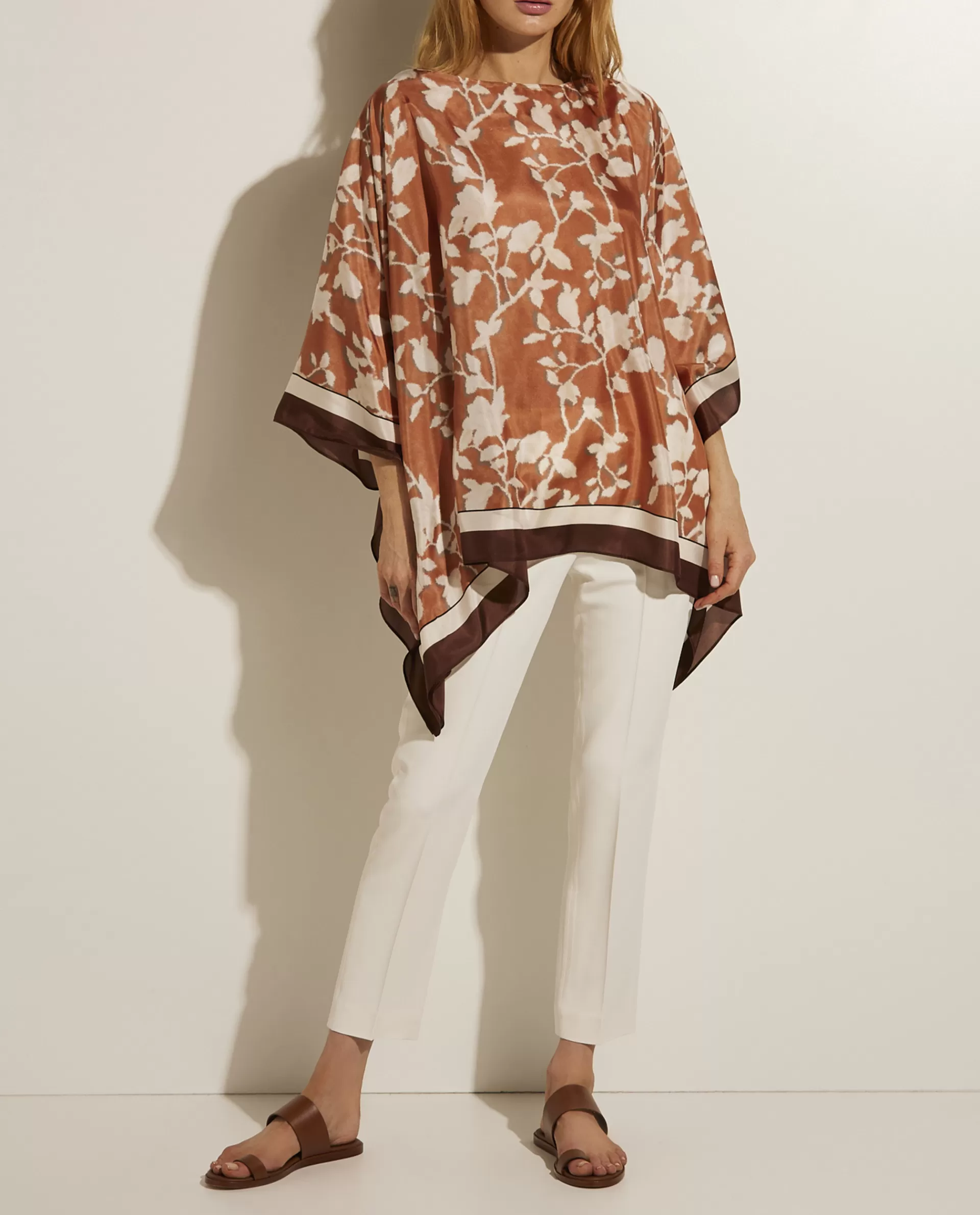 Outlet Pantalon In Zijde-Mix Vrouwen Broeken
