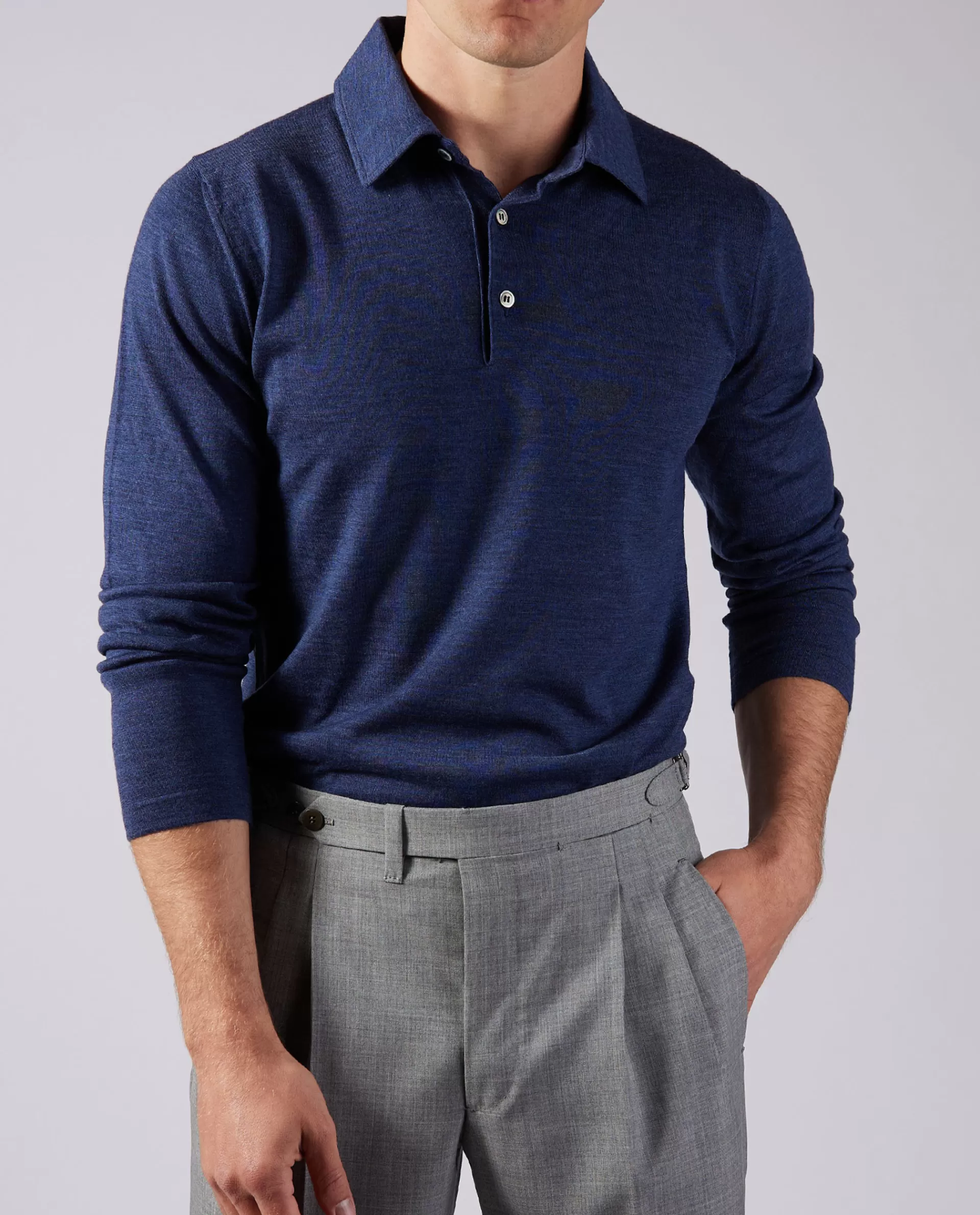 Best Sale Polo Met Lange Mouwen Mannen Knitwear