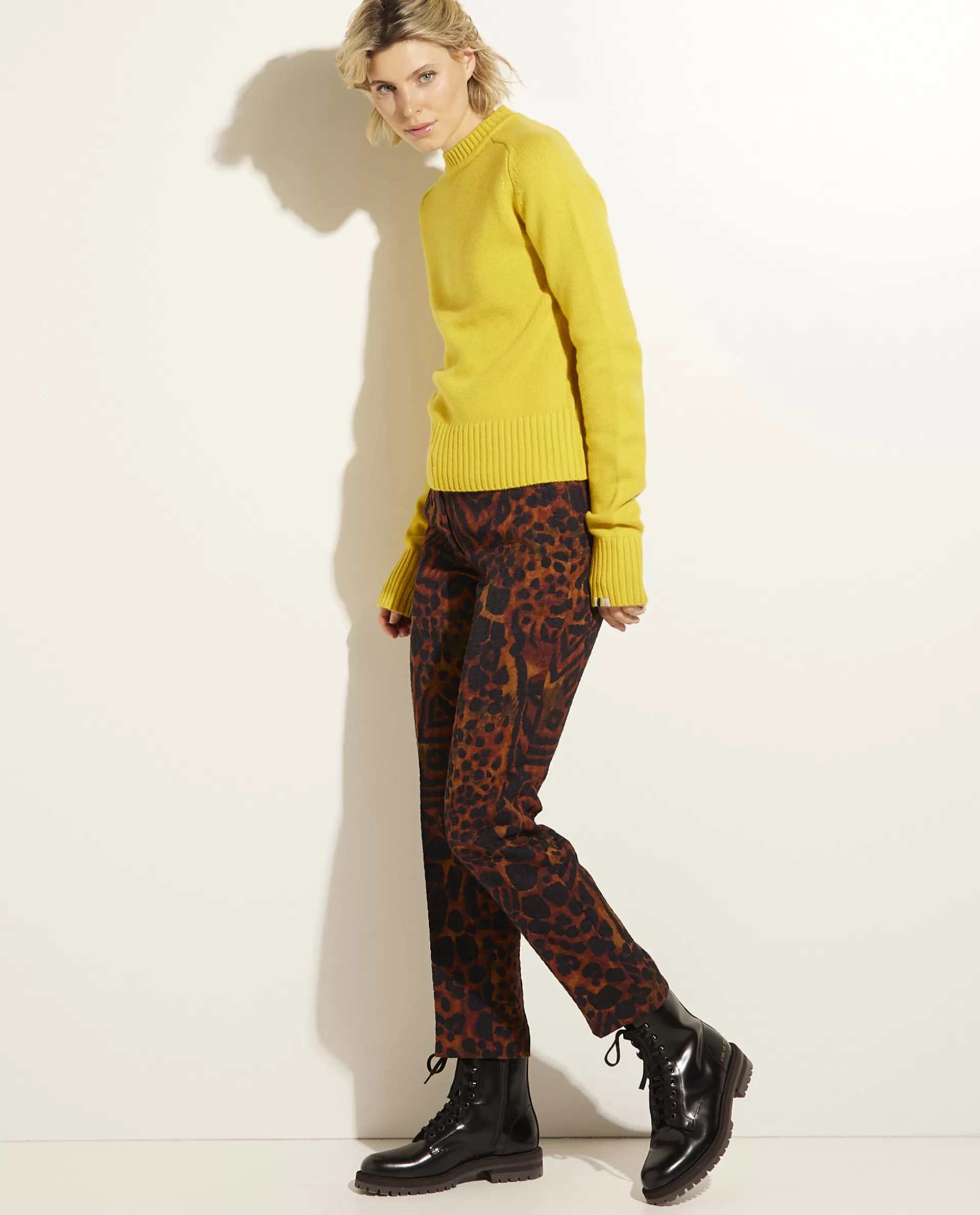 Store Rechte Broek Met Print Vrouwen Broeken