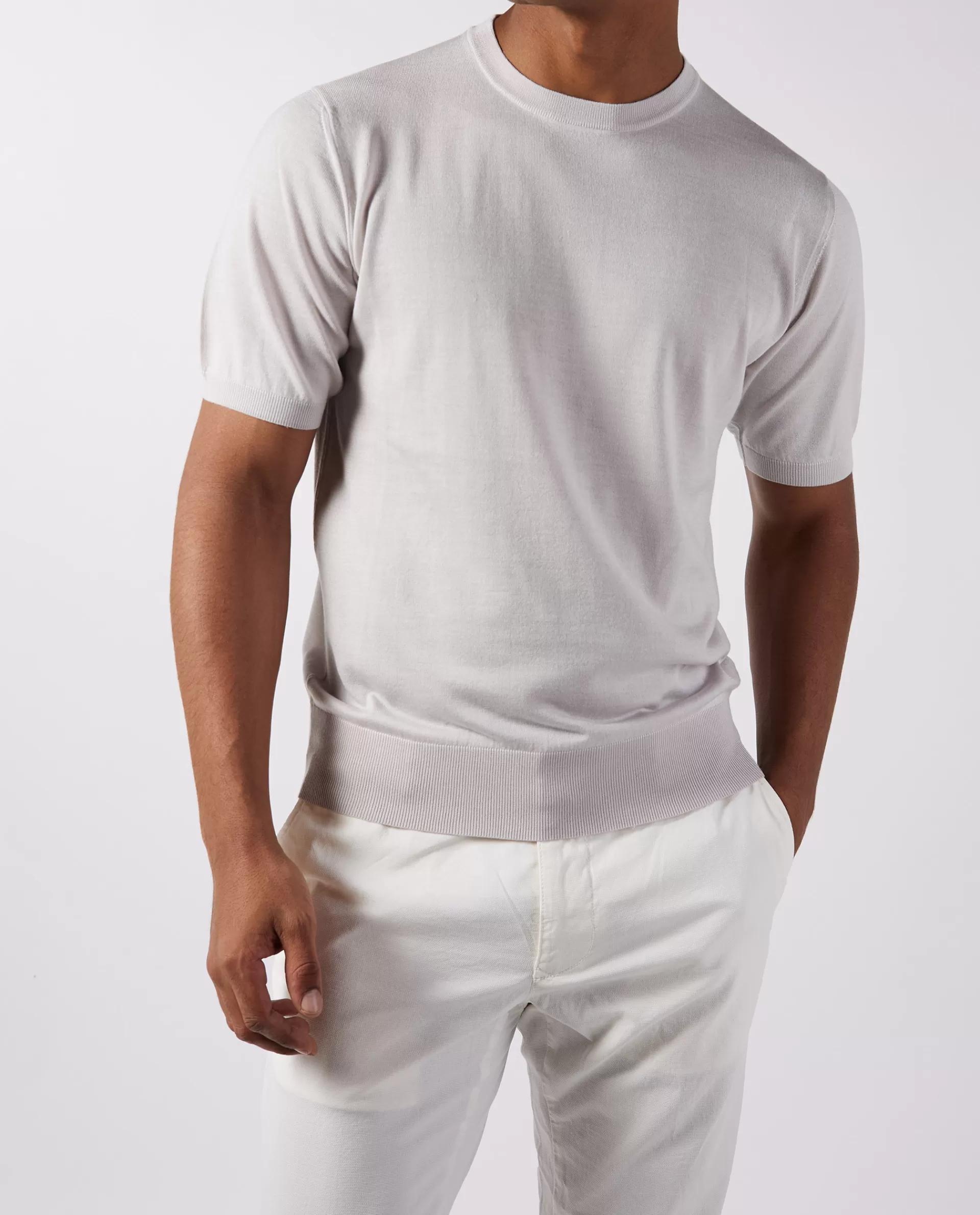 Fashion Ronde Hals Trui Met Korte Mouwen Mannen Knitwear
