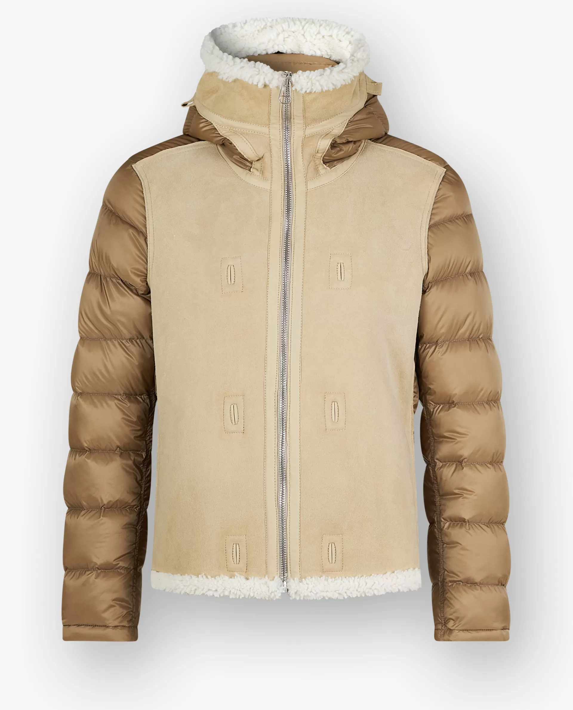 Best Sale Shearling Voering Met Capuchon Mannen Jassen