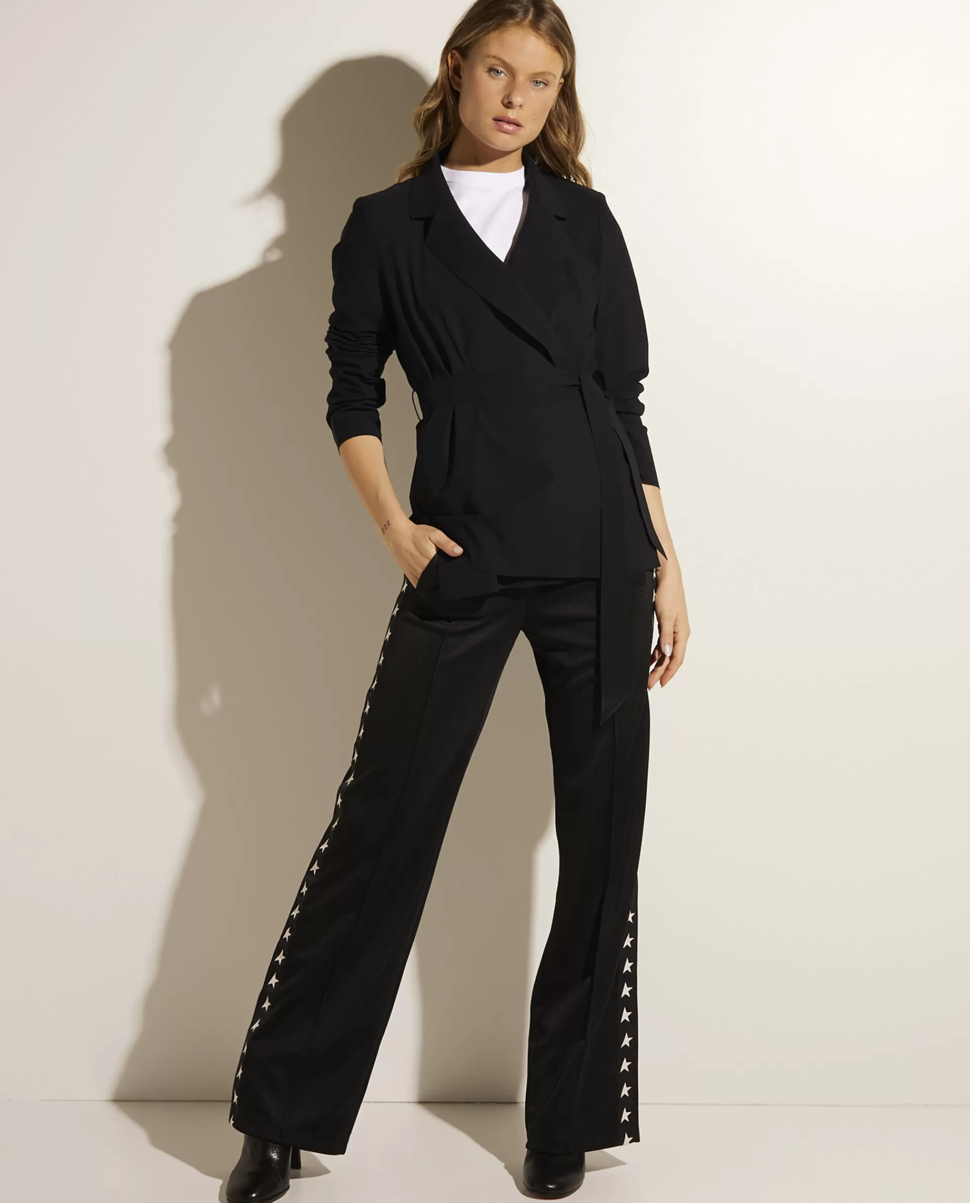 Best Sale Soepele Blazer Met Ceintuur Vrouwen Blazers