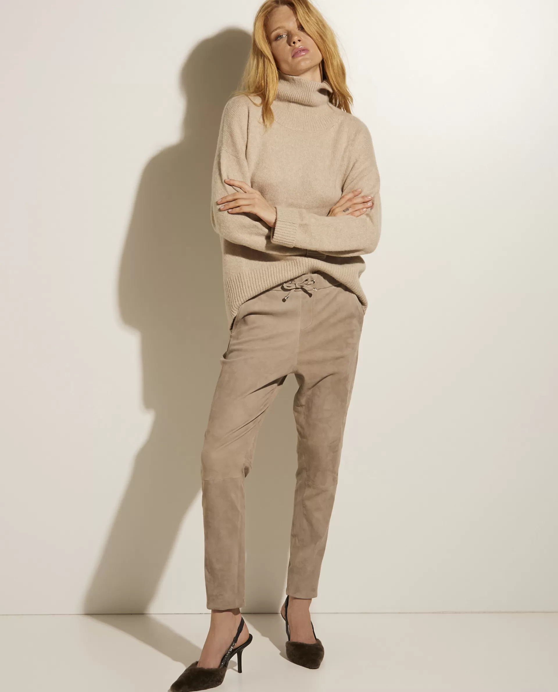 New Suede Baggy Broek Vrouwen Broeken