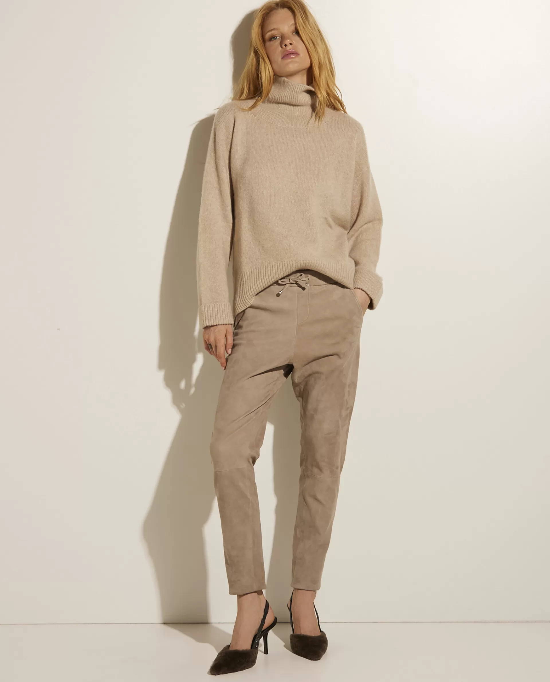 New Suede Baggy Broek Vrouwen Broeken
