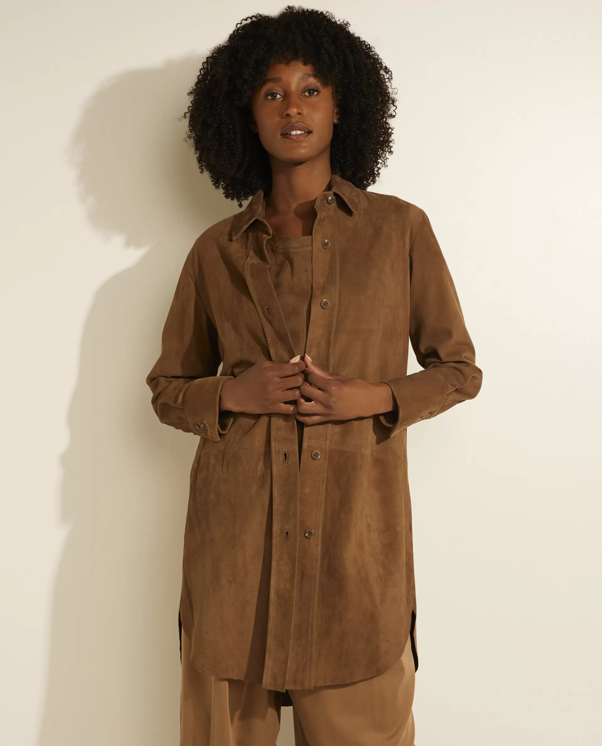 Discount Suede Blouse Vrouwen Blouses