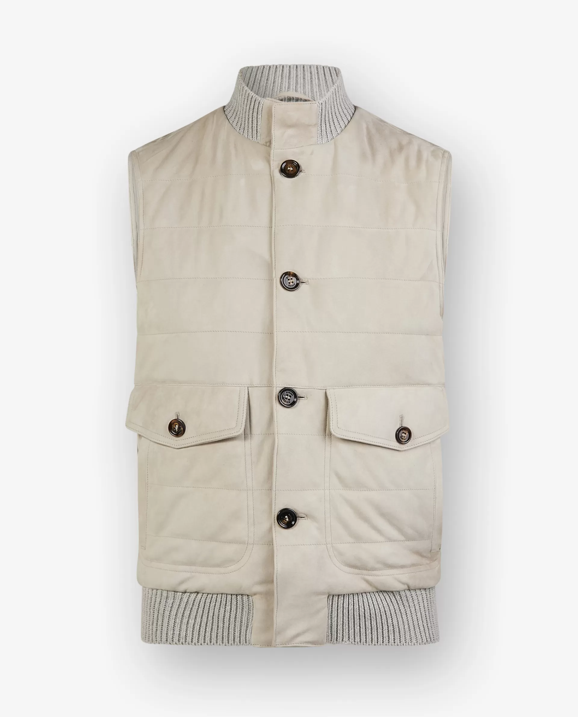 Outlet Suede Bodywarmer Mannen Jassen