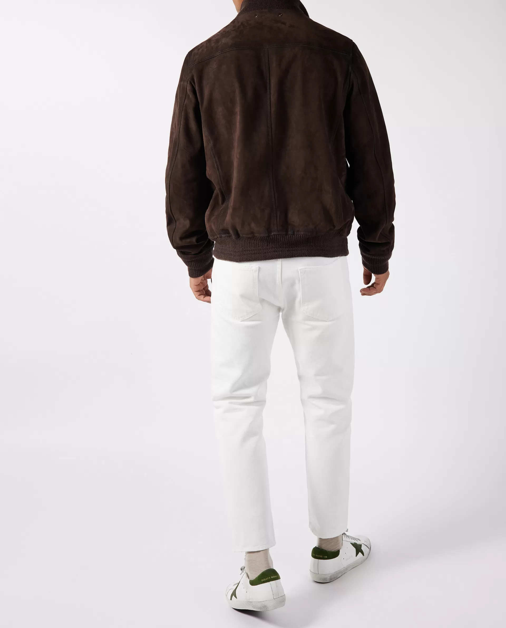 Clearance Suede Bomber Jas Mannen Jassen